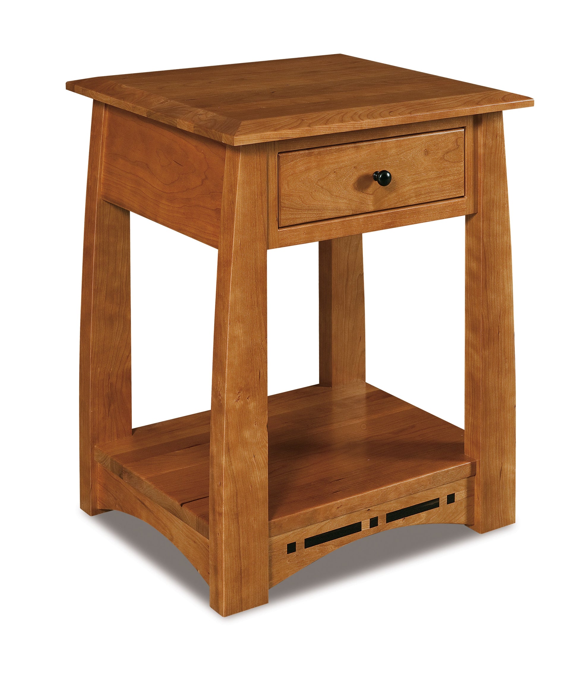 american made amish boulder creek one drawer open bottom nightstand