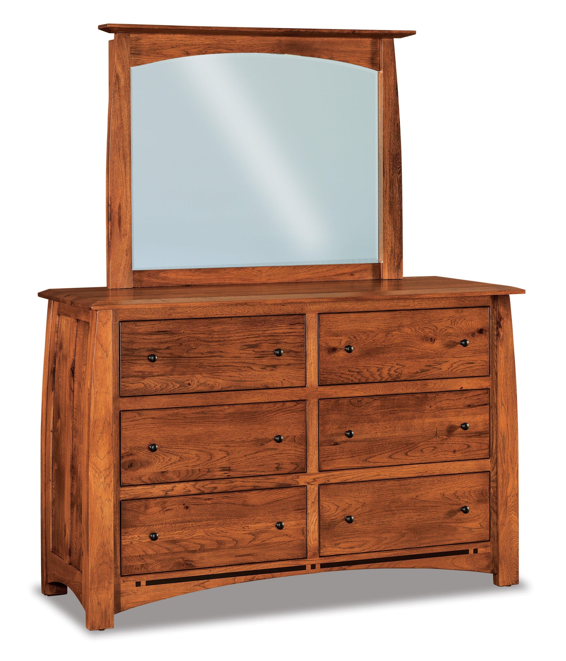 american made amish boulder creek six drawer dresser with mirror