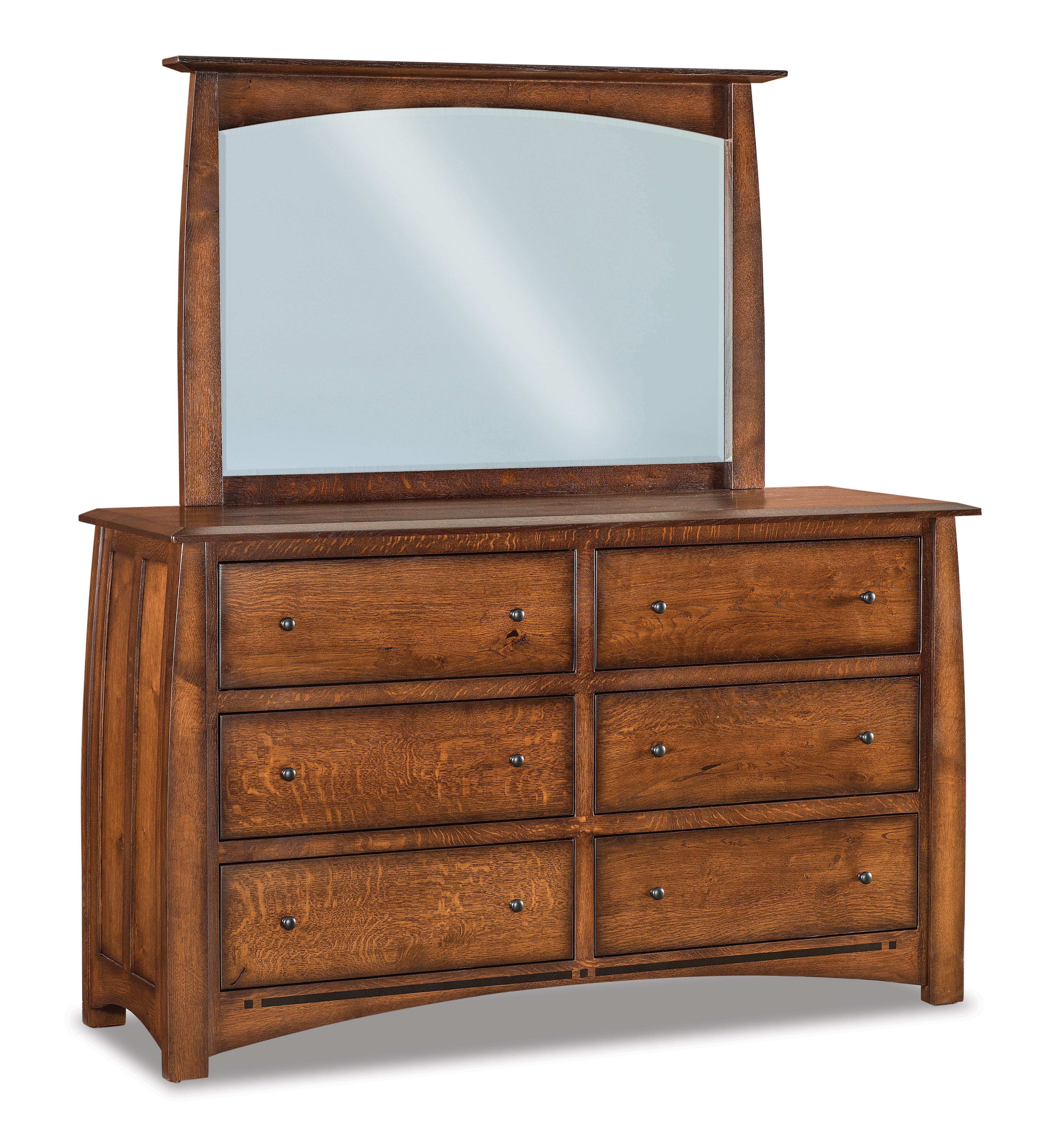 american made amish boulder creek six drawer dresser with mirror
