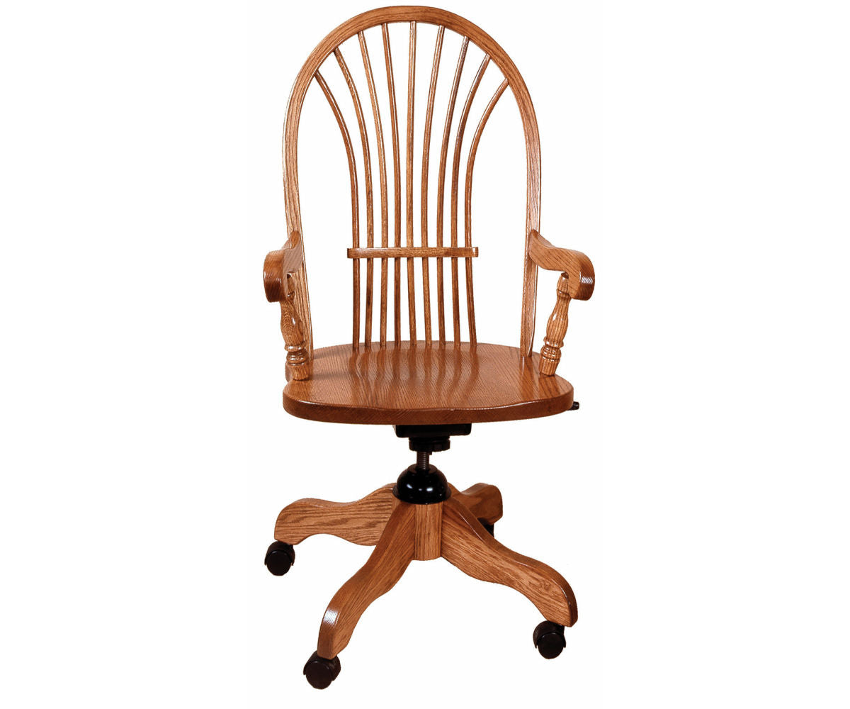 Amish Bow Sheaf Desk Chair