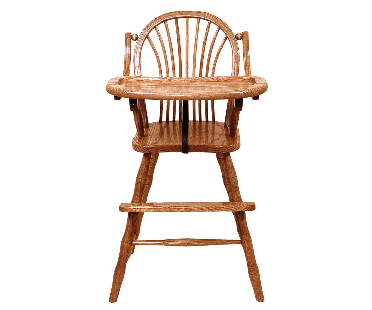 Amish Bow Sheaf Highchair-Chair-The Amish House