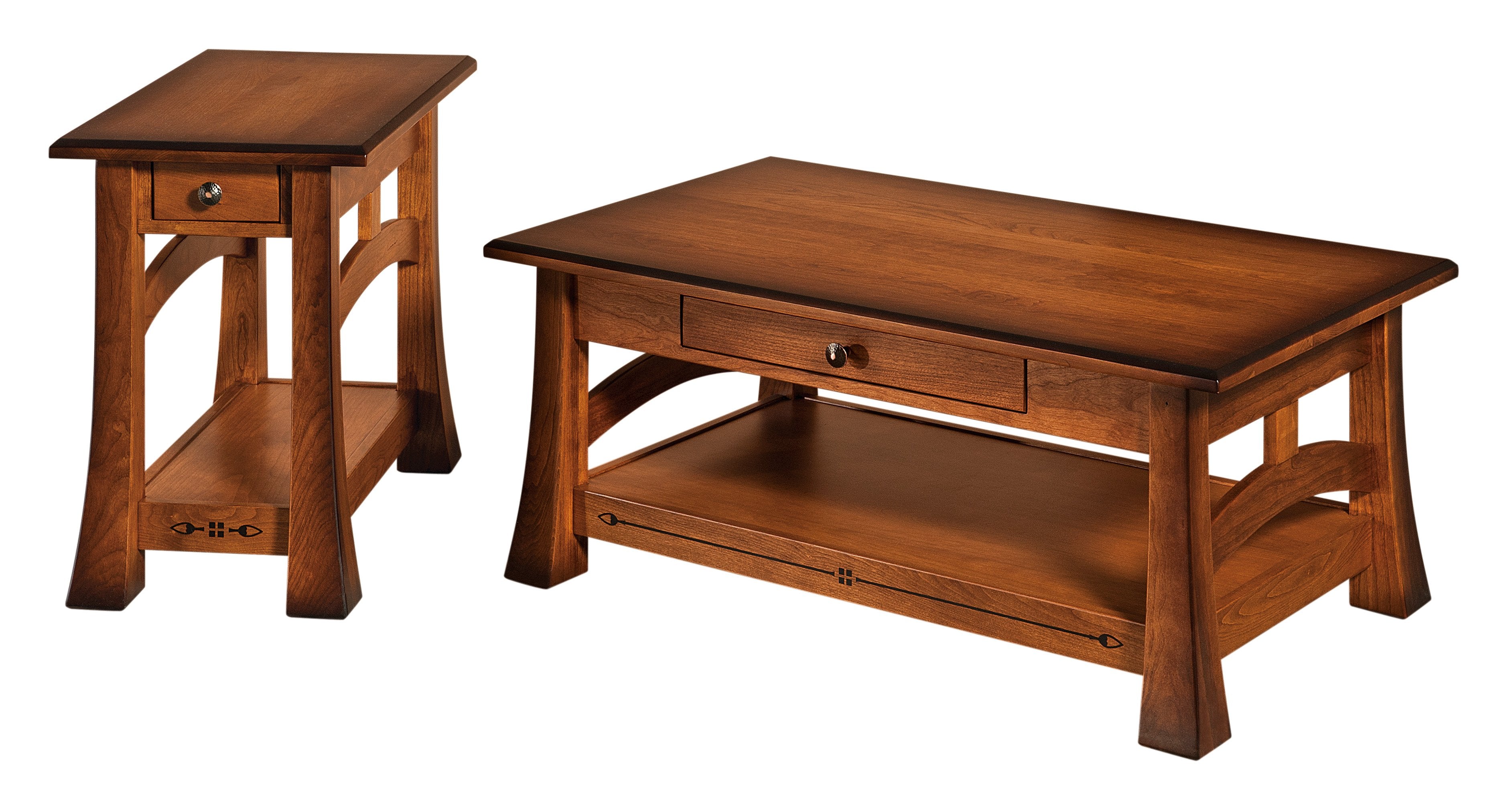american made amish brady end table and coffee table