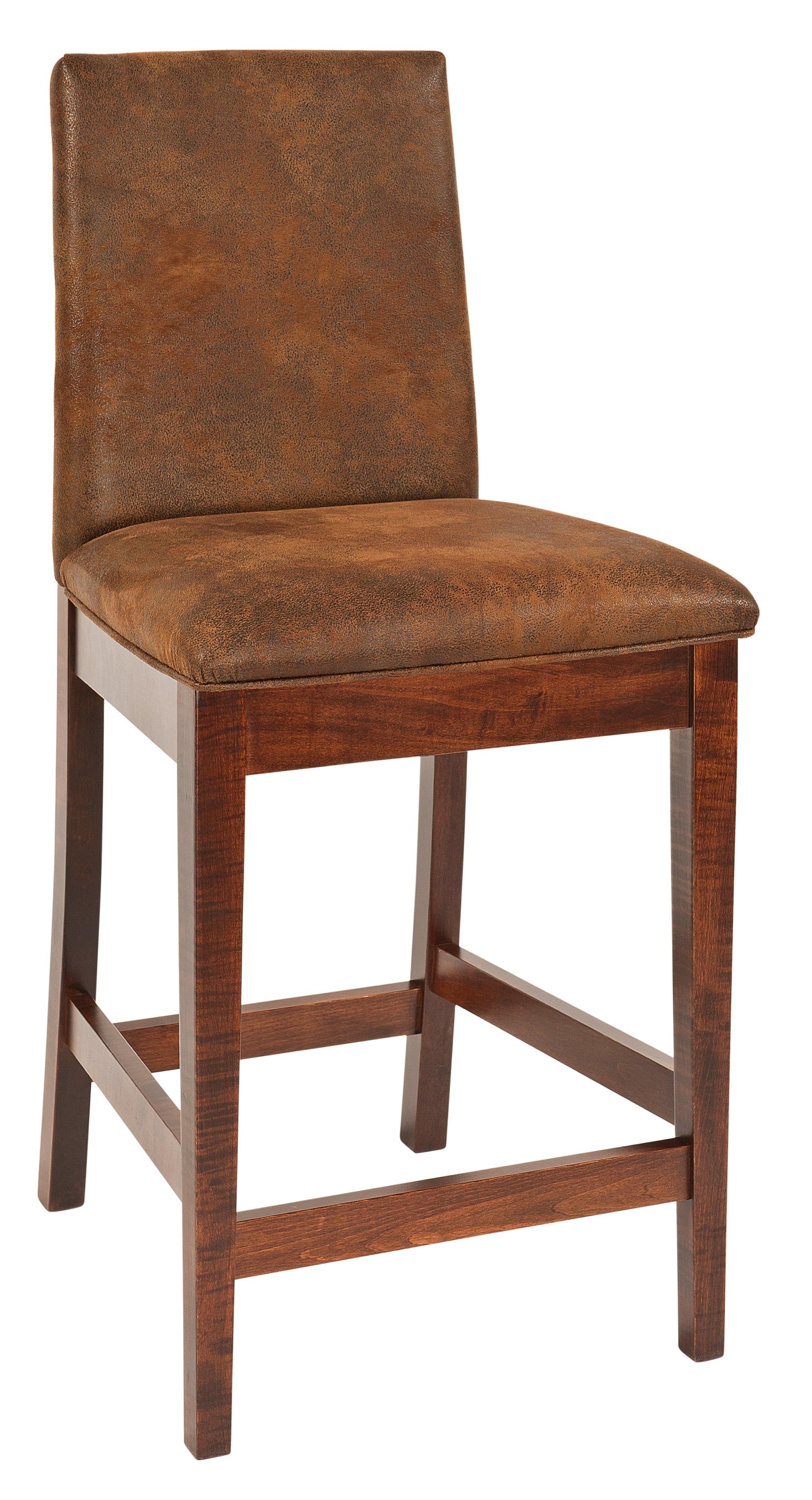 Amish Brandberg Stationary Bar Chair-Bar Chair-The Amish House