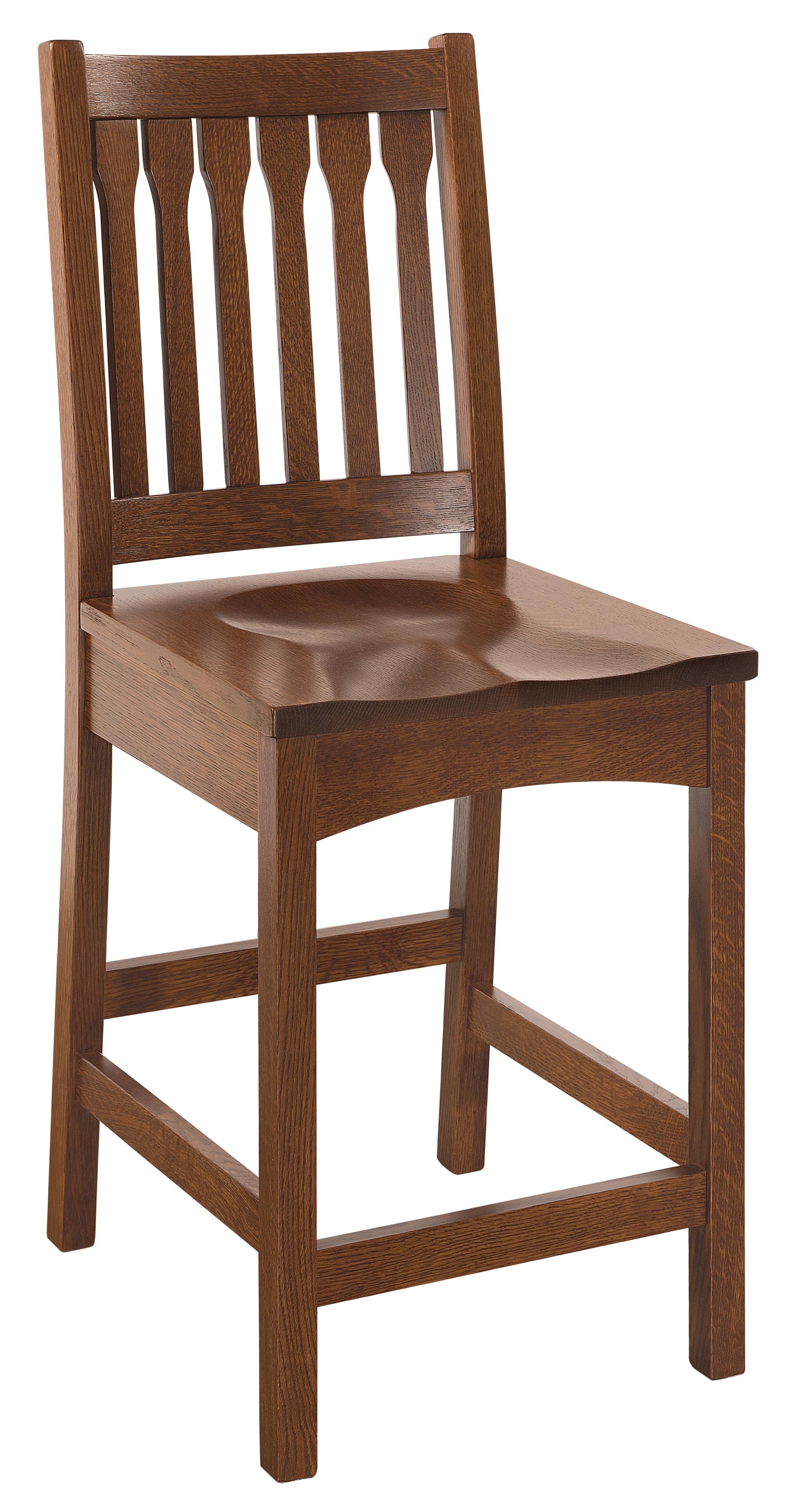 Amish Buchanan Stationary Bar Chair-Bar Chair-The Amish House