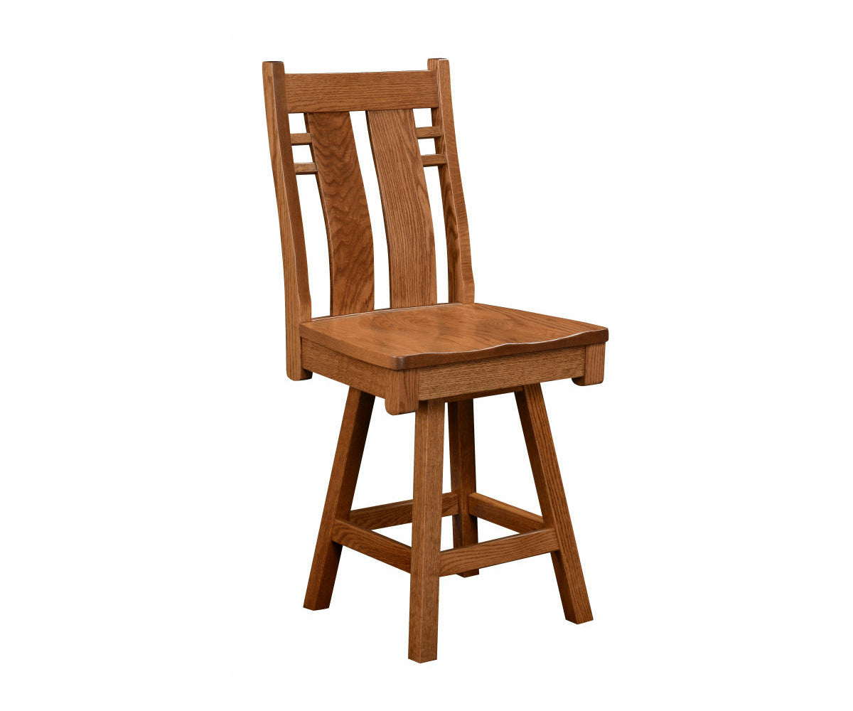 Amish Bungalow Swivel Bar Chair