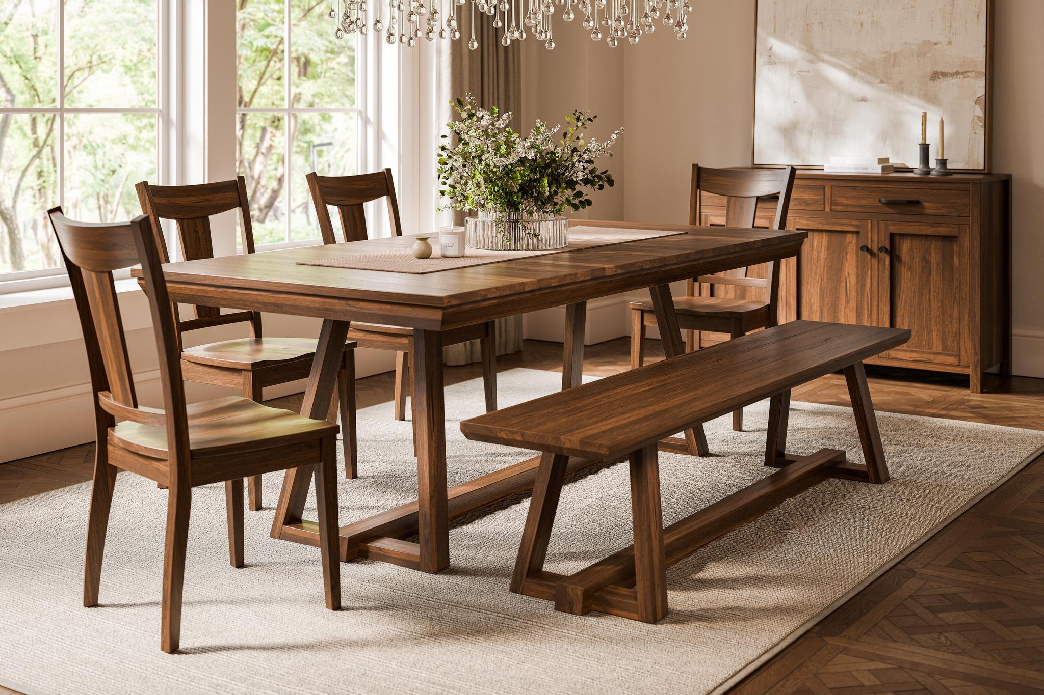 Amish Callowhill Trestle Table-Dining Table-The Amish House