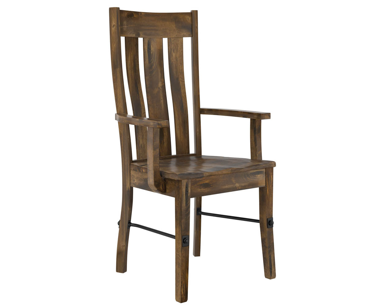 Amish Carla Chair-Chair-Arm Chair-Oak-The Amish House