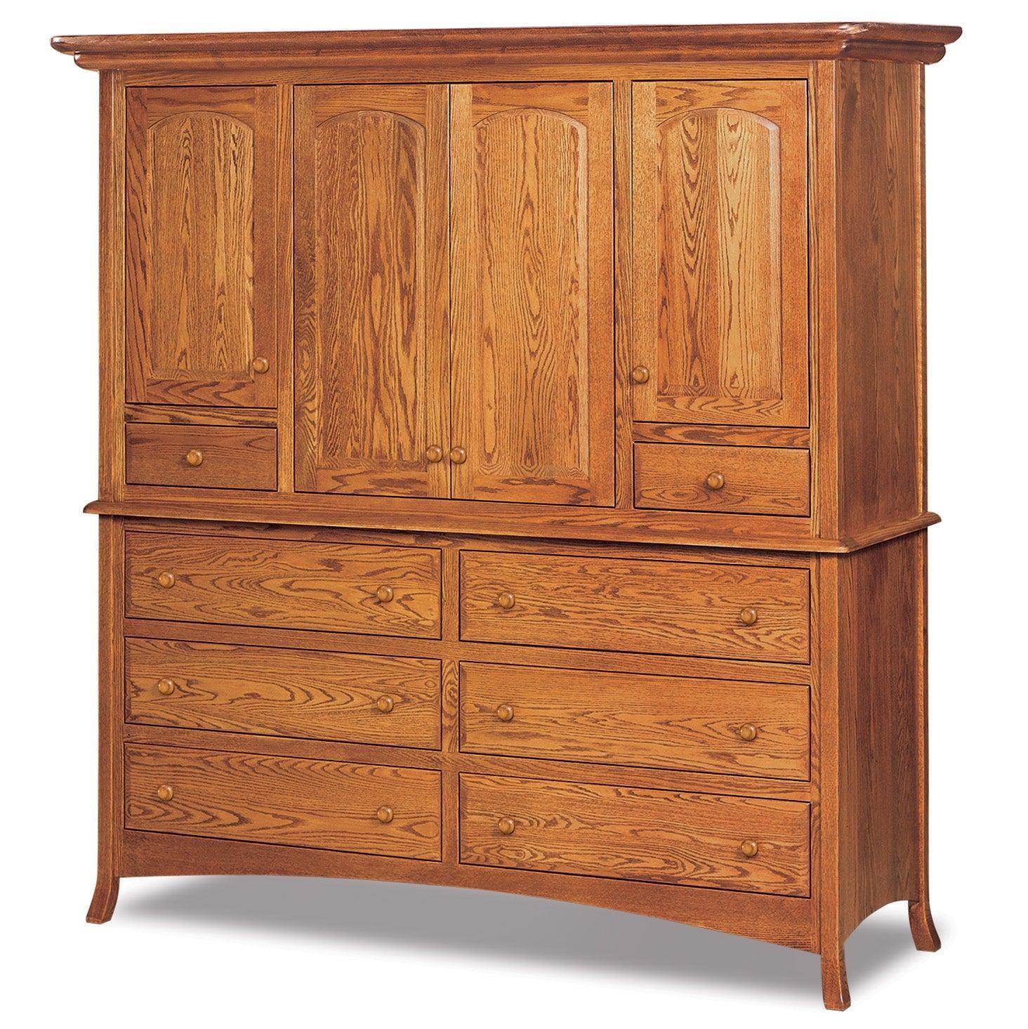 american made amish carlisle eight drawer four door chest