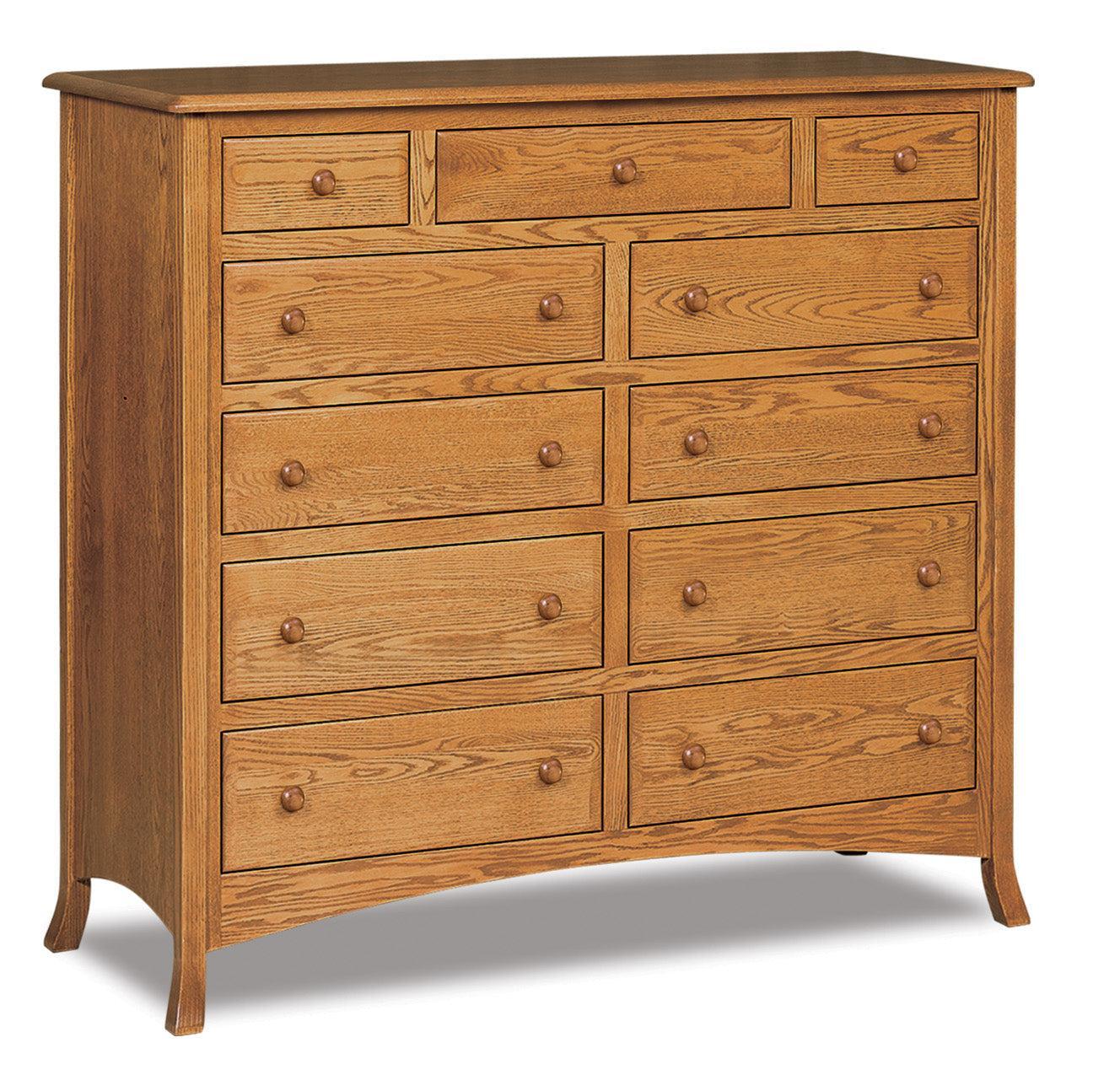 american made amish carlisle eleven drawer chest