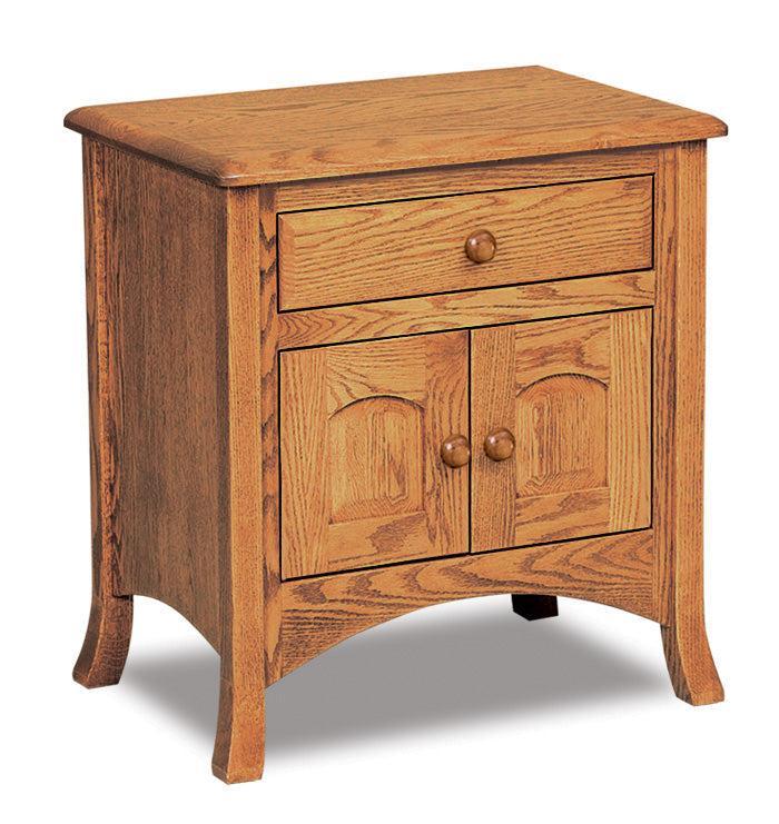 american made amish carlisle one drawer two door nightstand