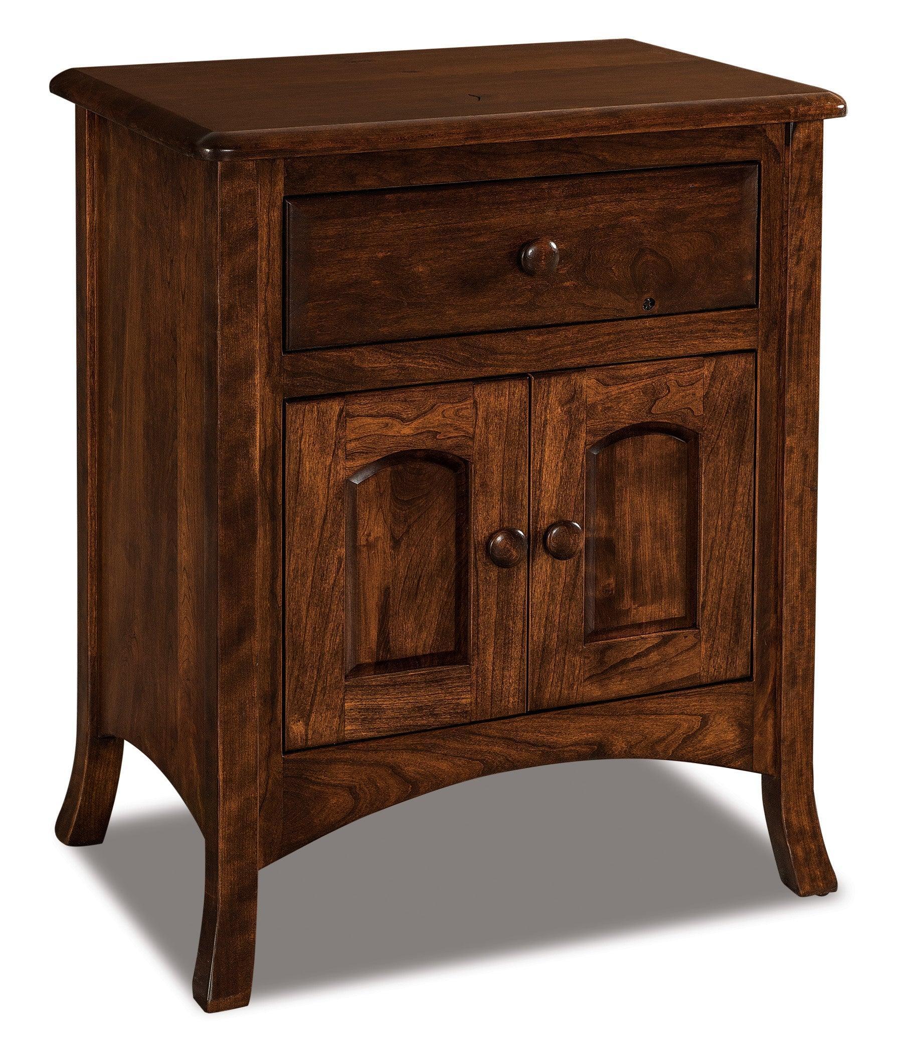 american made amish carlisle one drawer two door nightstand