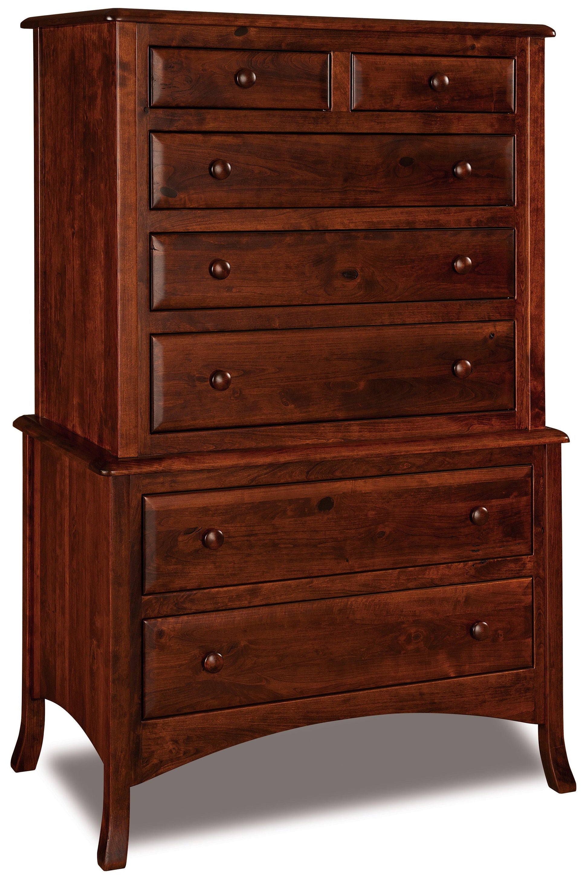 american made amish carlisle seven drawer bedroom chest