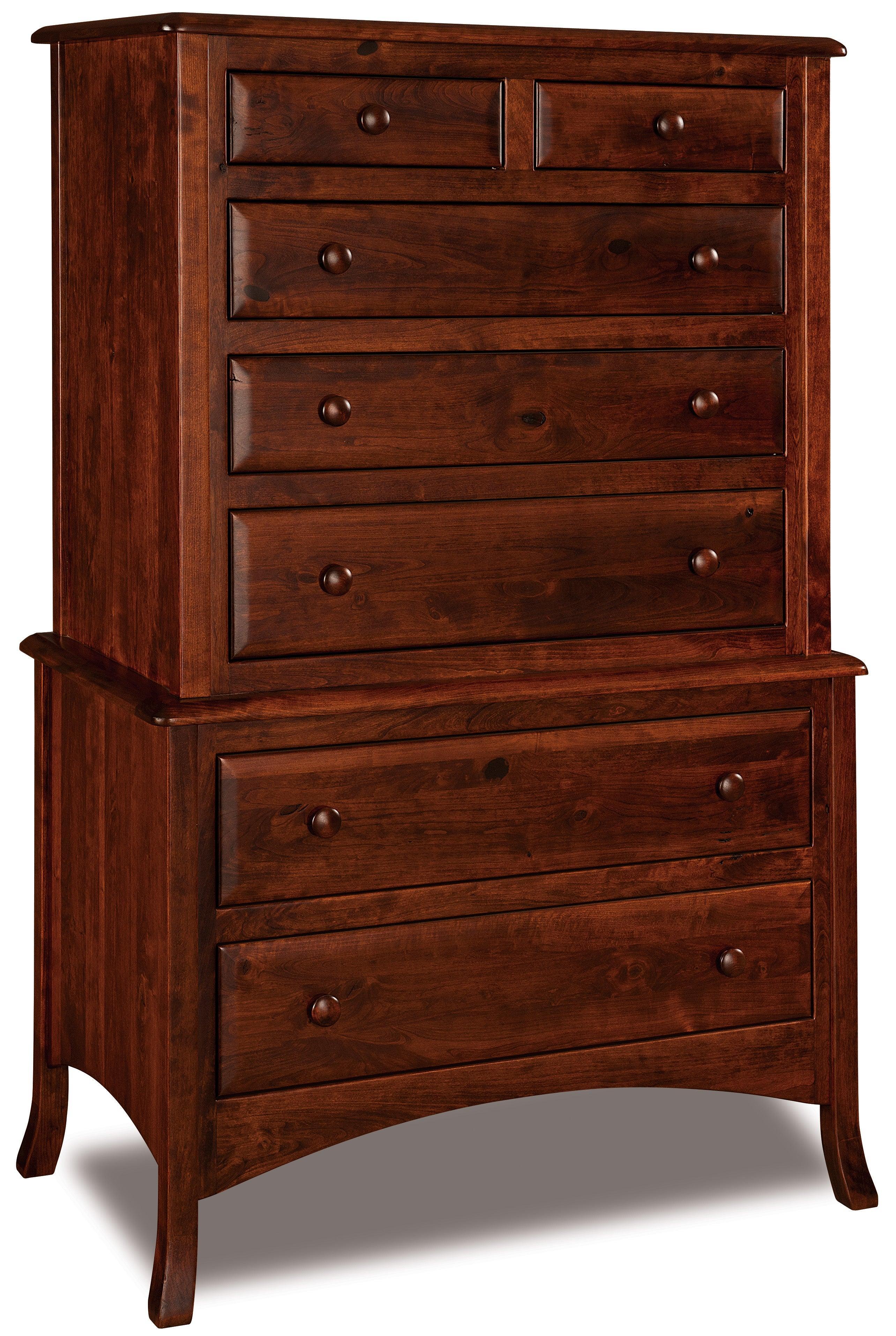 american made amish carlisle seven drawer bedroom chest