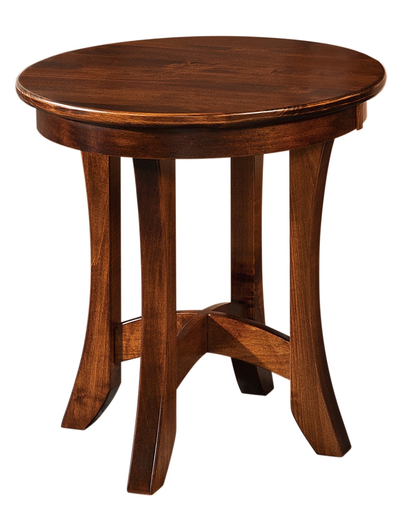 american made amish carona round end table