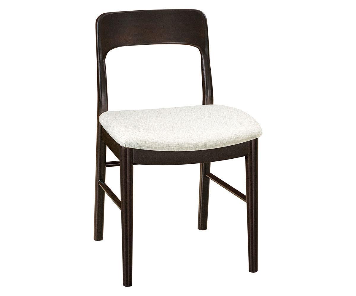 century side chair in brown maple with onyx stain