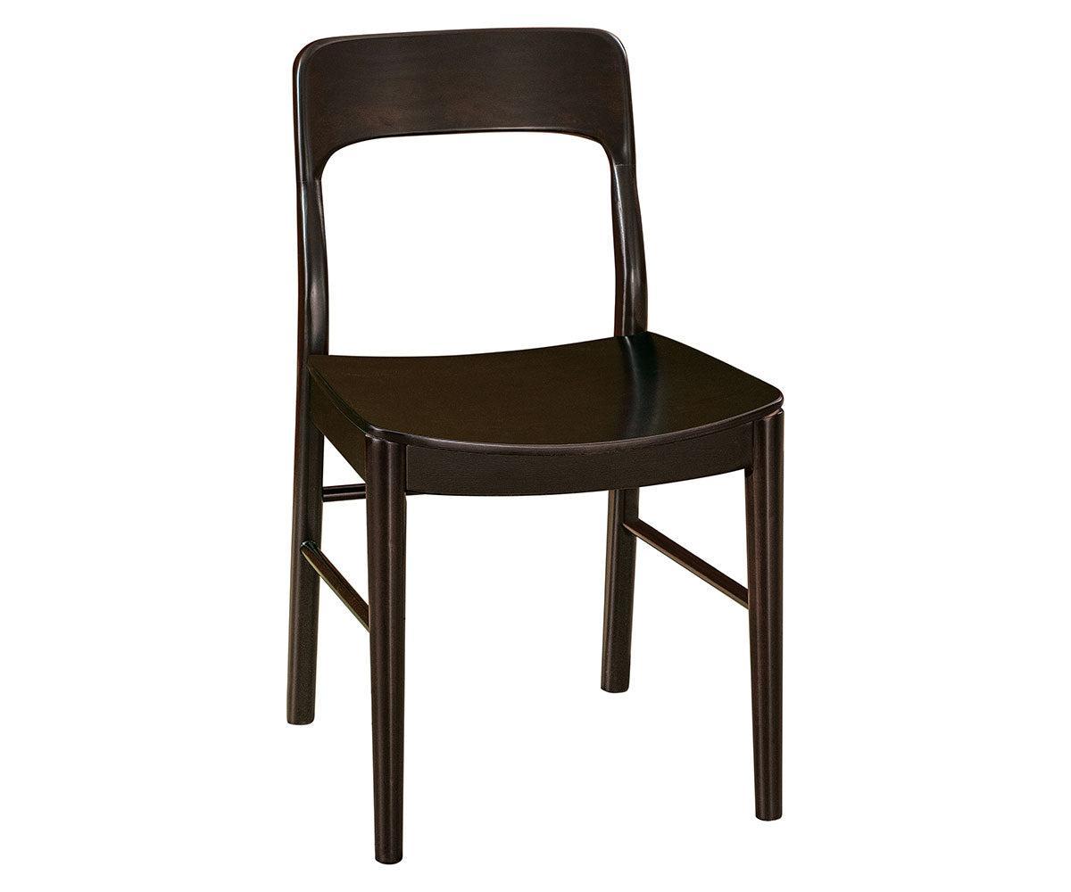 century side chair in brown maple with onyx stain