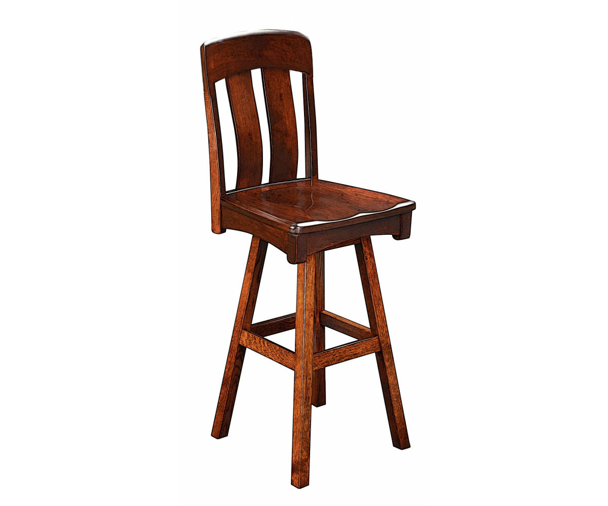 Amish Cheyenne Swivel Bar Chair - Thumbnail 2