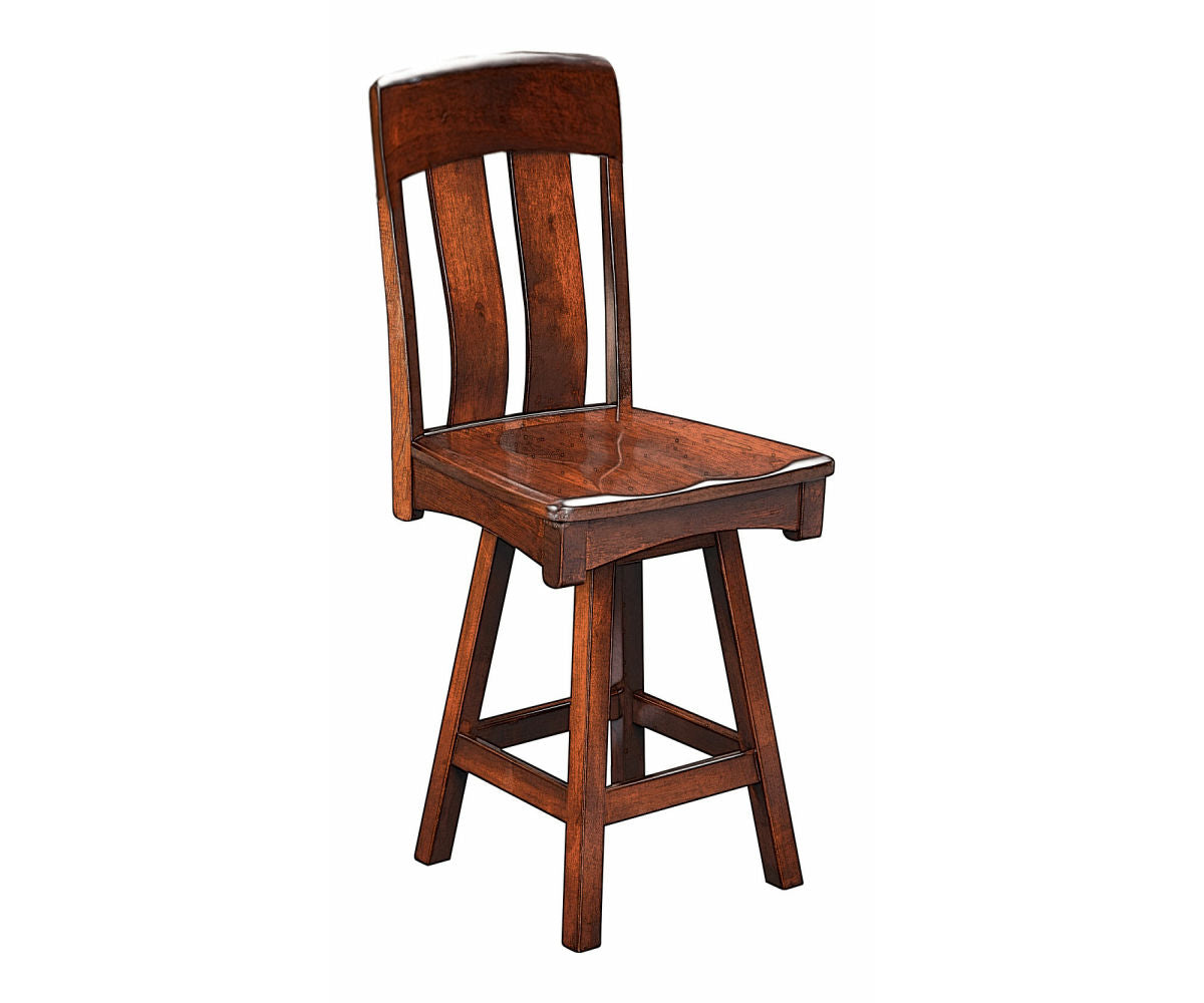 Amish Cheyenne Swivel Bar Chair
