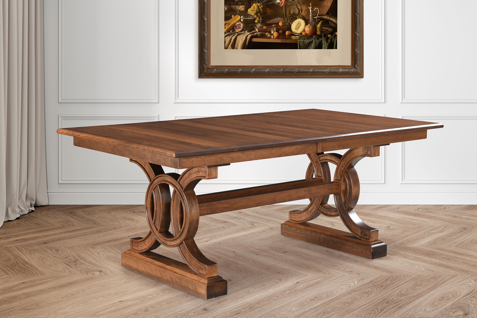 Amish Delta Double Pedestal Table