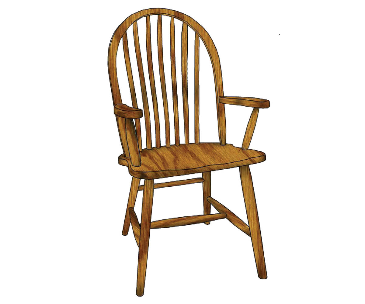 Amish Denver Chair-Chair-Arm Chair-Oak-The Amish House