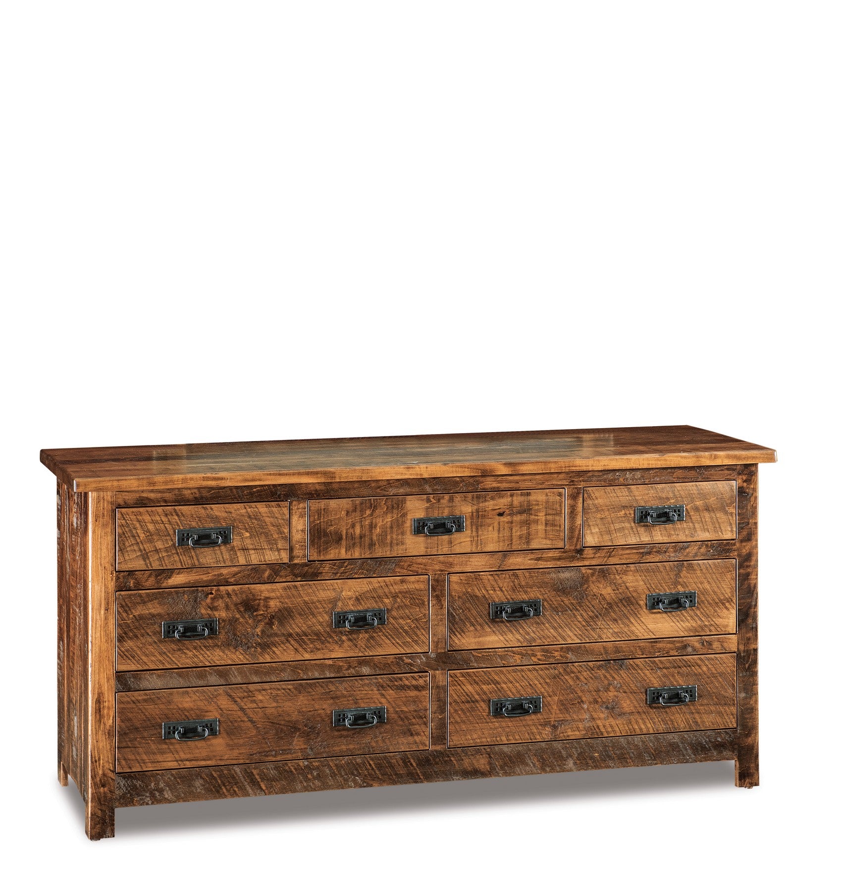 Amish Dumont 68 Rustic Seven Drawer Dresser