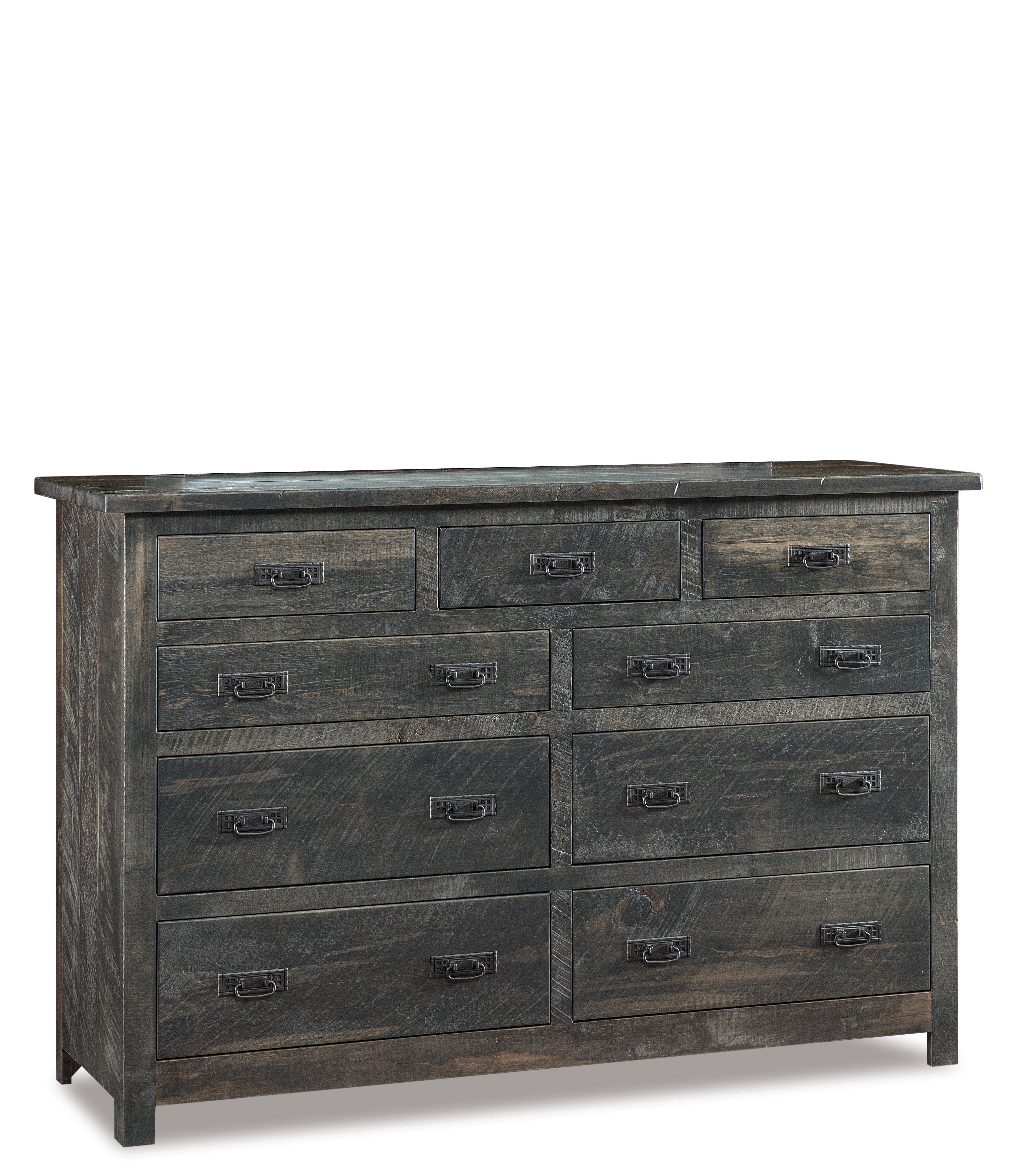 american made amish dumont rustic nine drawer dresser