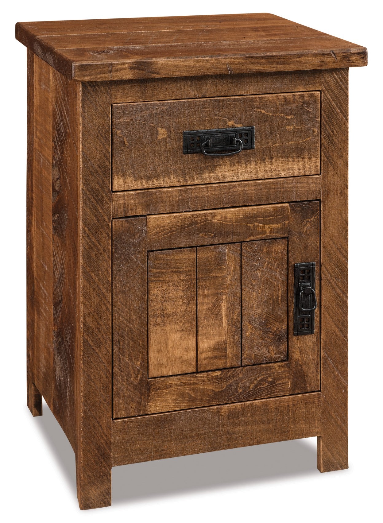 american made amish dumont rustic one drawer one door nightstand