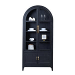 durham display cabinet with oak wood and ebony stain
