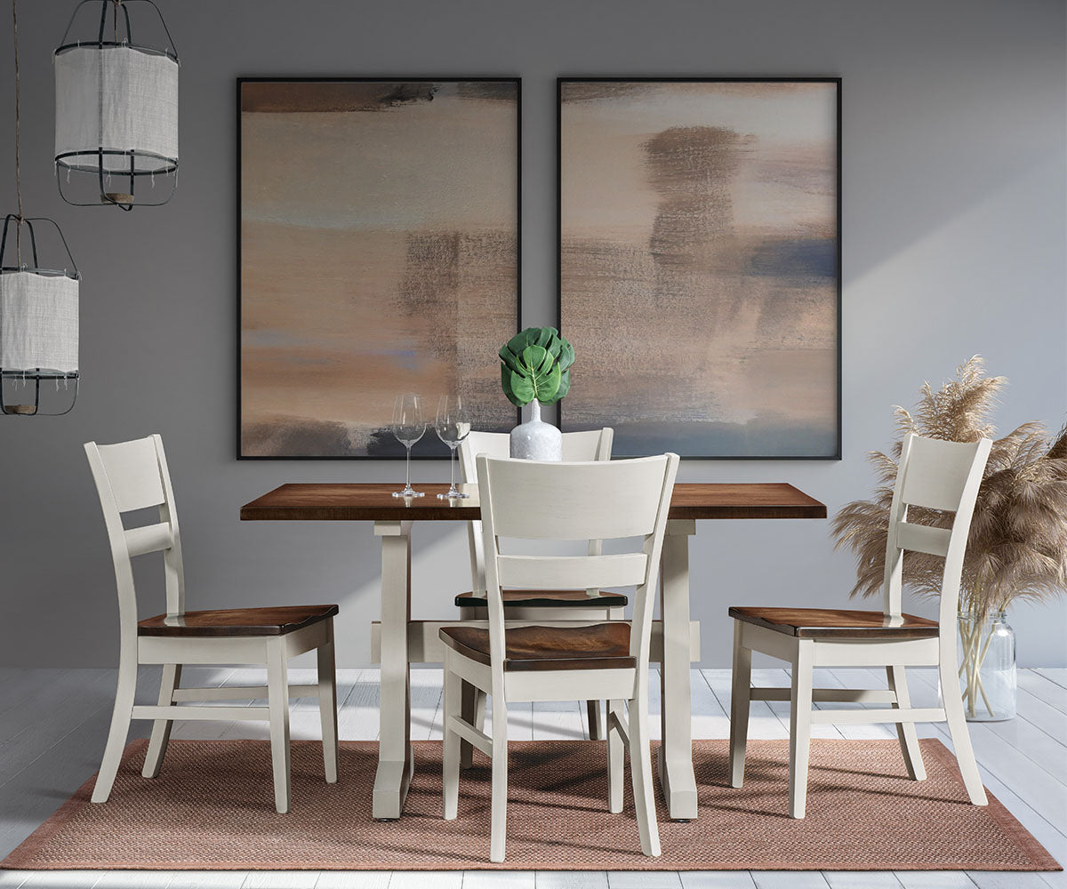 easton two tone side chair in room setting