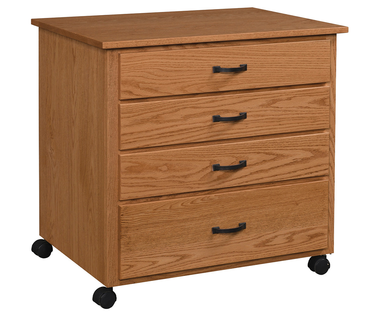 amish sewing cabinet shown in oak