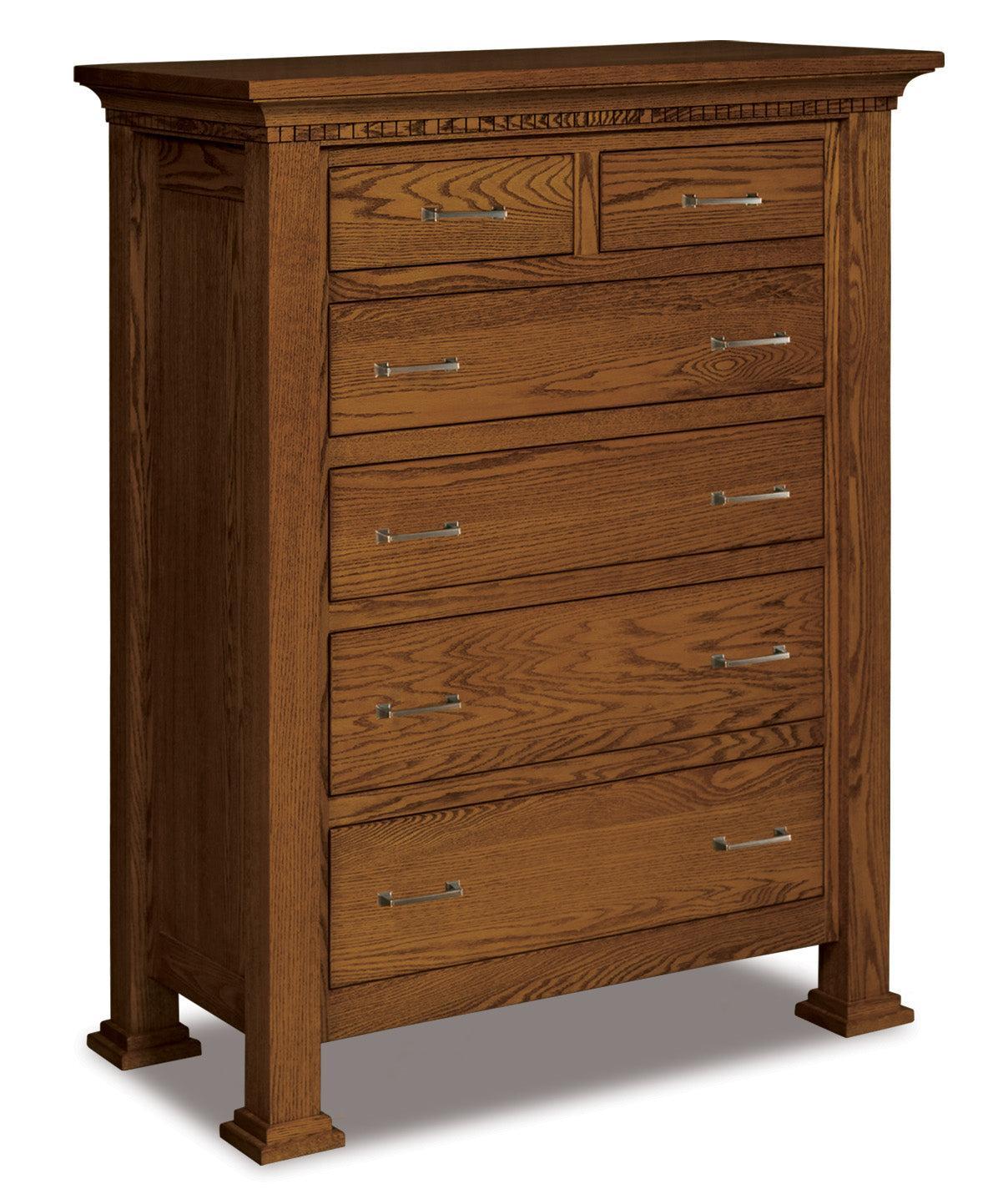 amish empire six drawer gentlemens chest