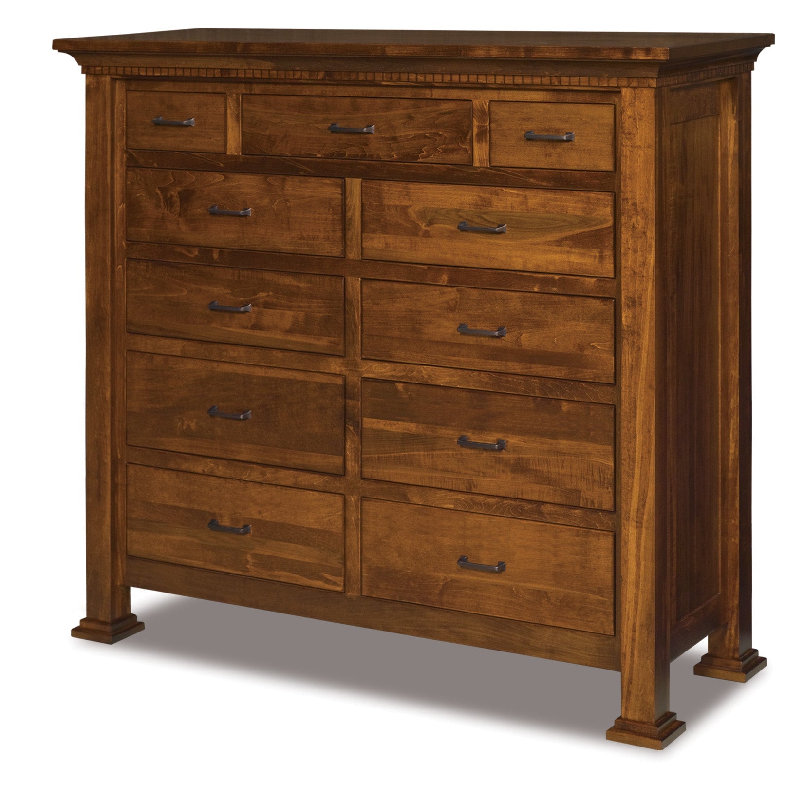 amish empire eleven drawer double chest