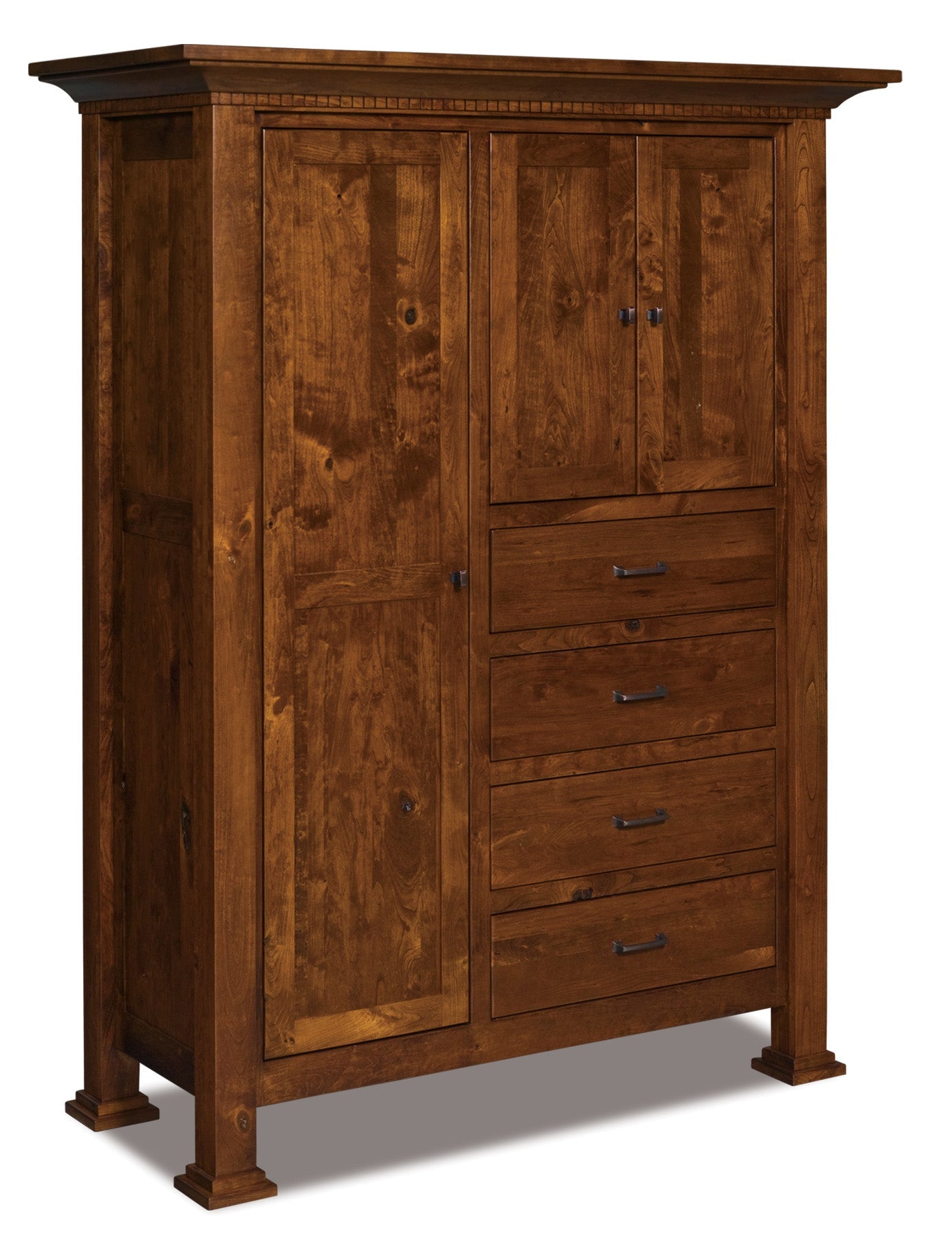 amish empire four drawer three door armoire 