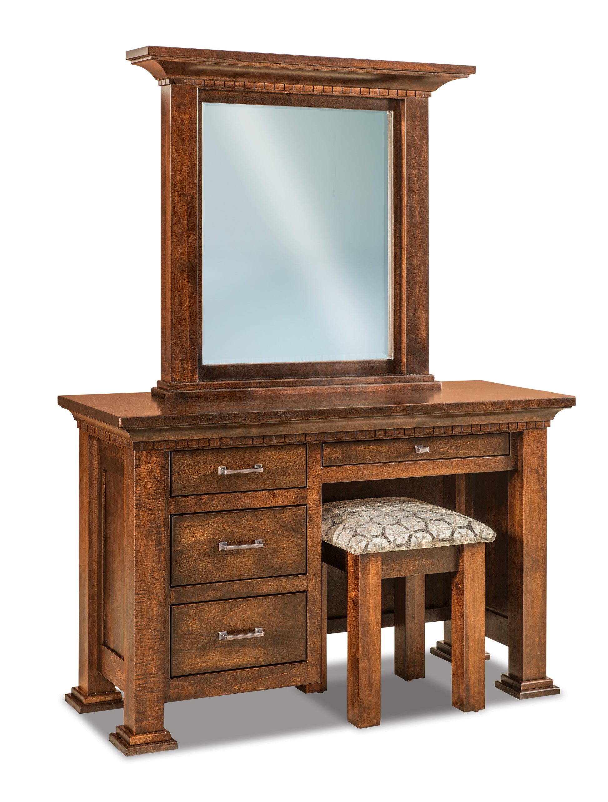 amish empire four drawer vanity dresser with mirror
