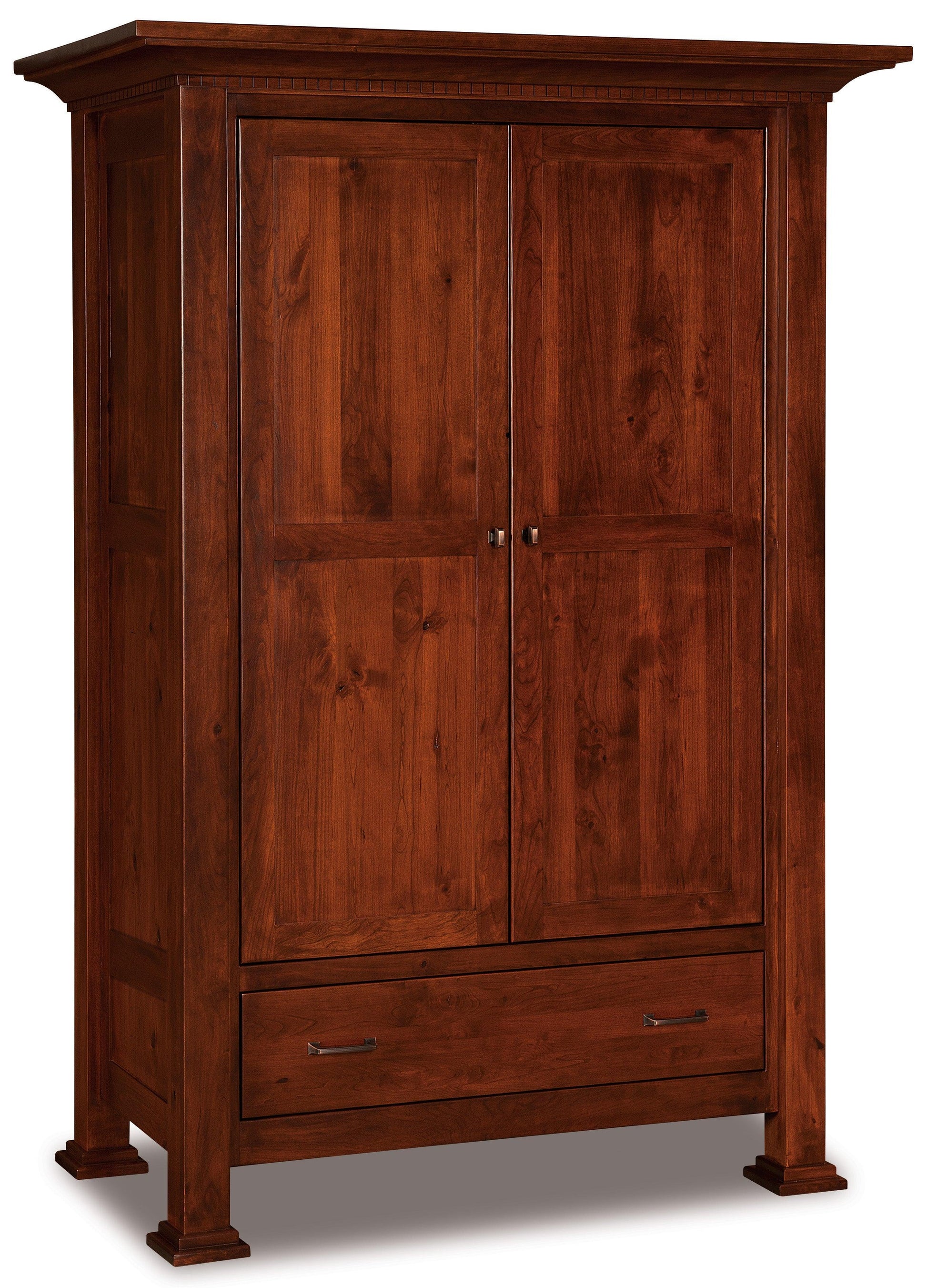 amish empire one drawer two door armoire 