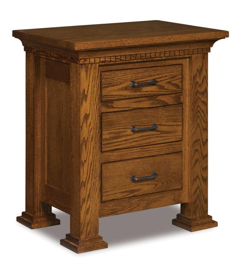amish empire three drawer nightstand