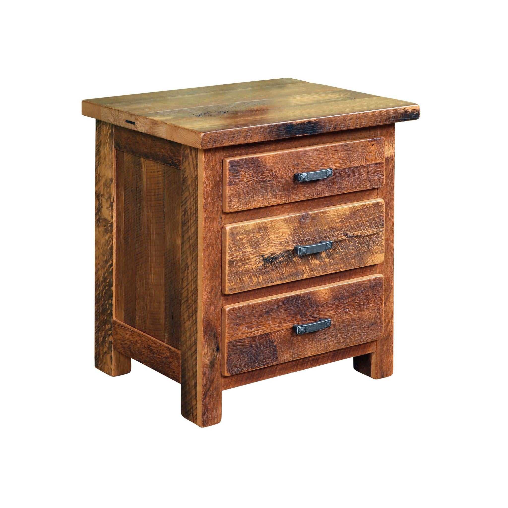 Amish Farmhouse 3 Drawer Nightstand-Nightstand-The Amish House