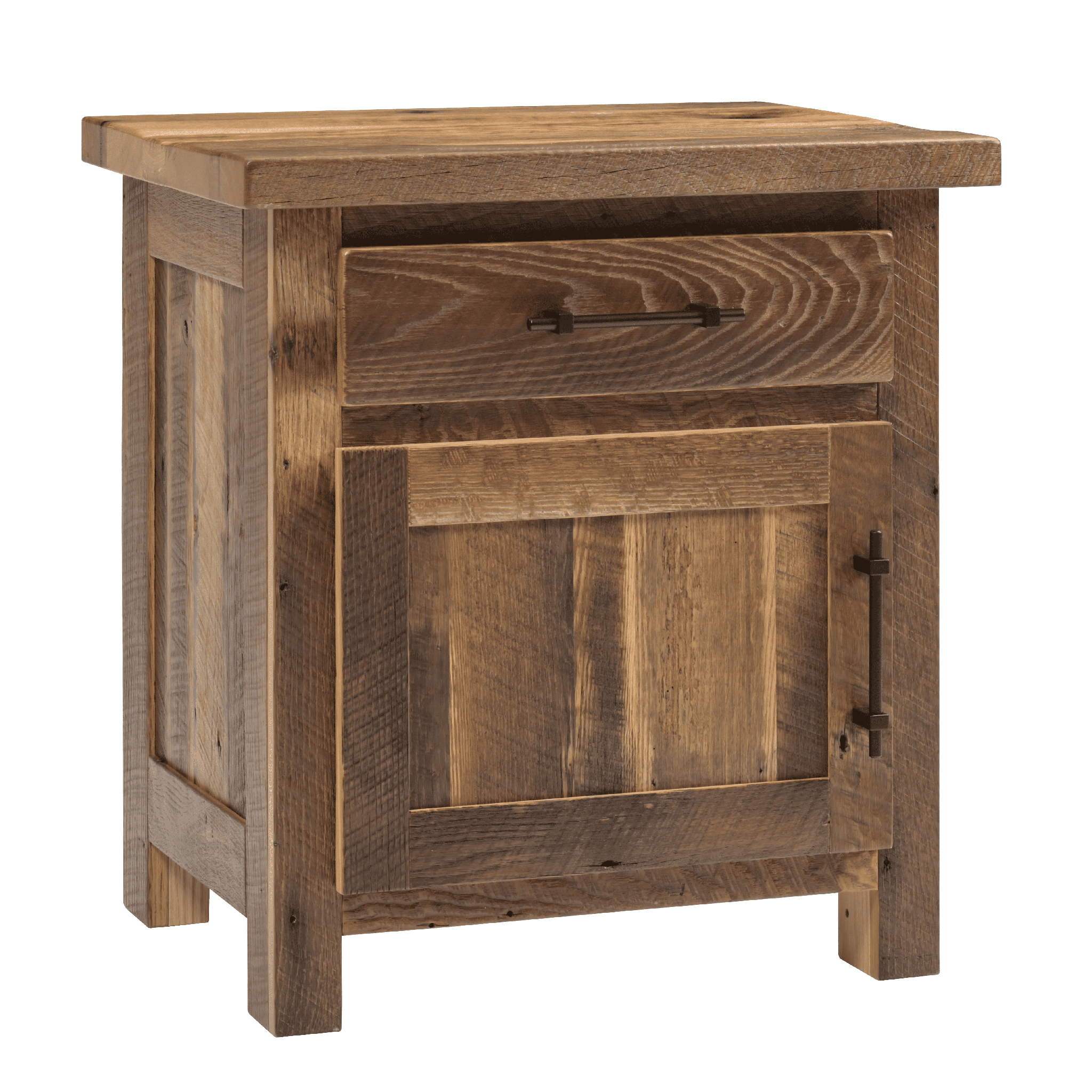 Amish Farmhouse One Drawer One Door Nightstand-Nightstand-The Amish House
