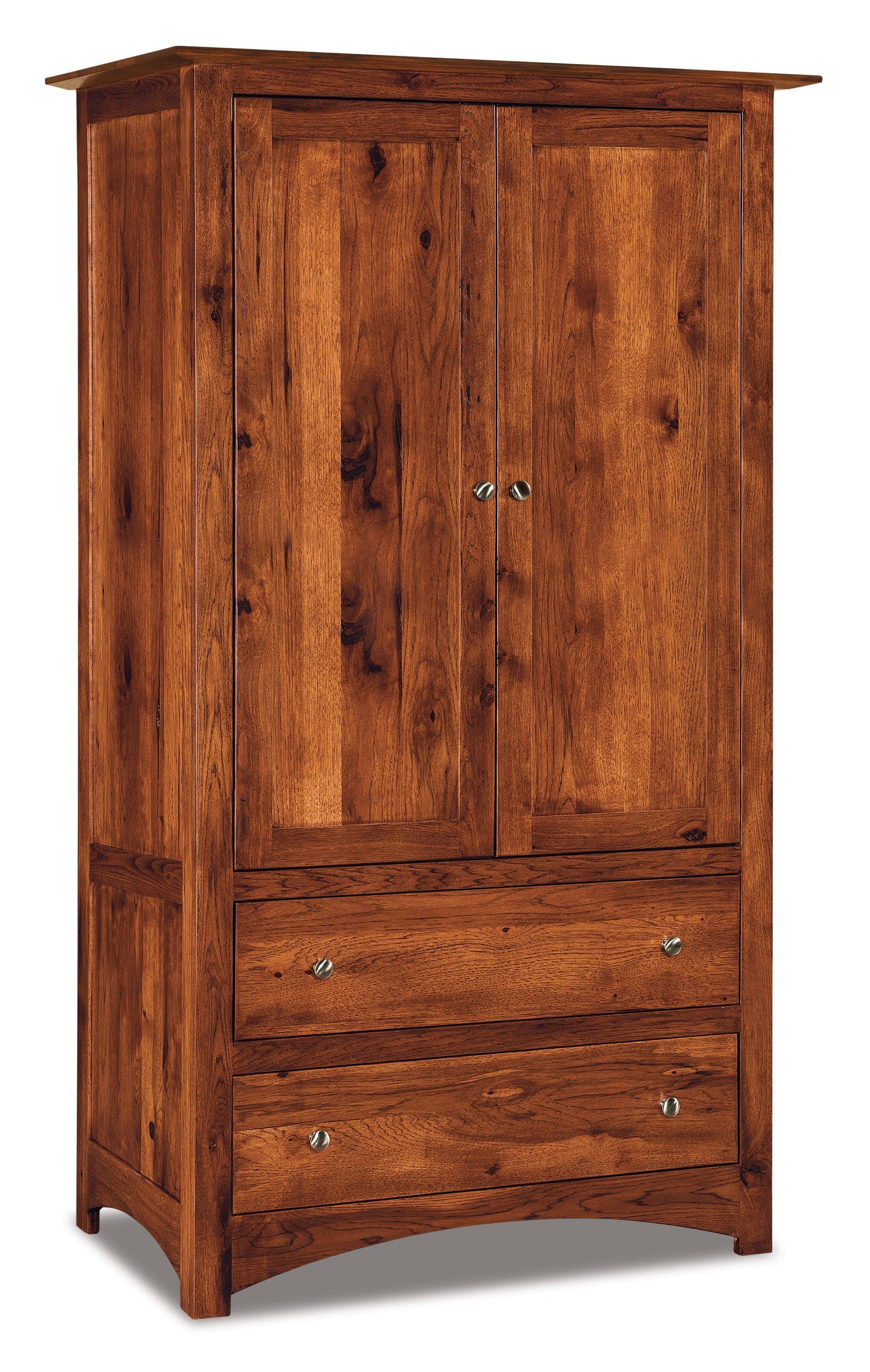 american made amish finland two drawer two door armoire