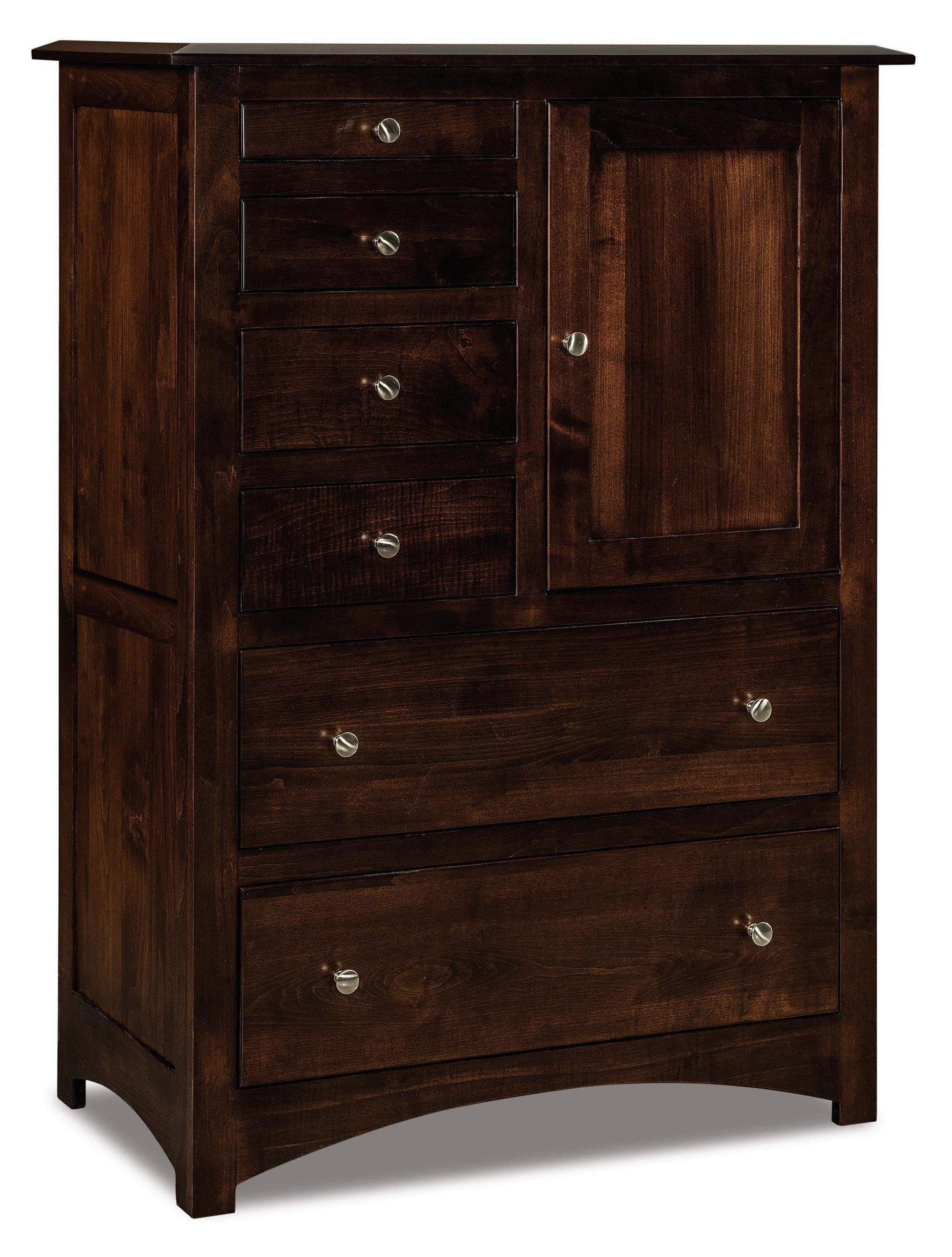 american made amish finland six drawer one door gentlemens chest