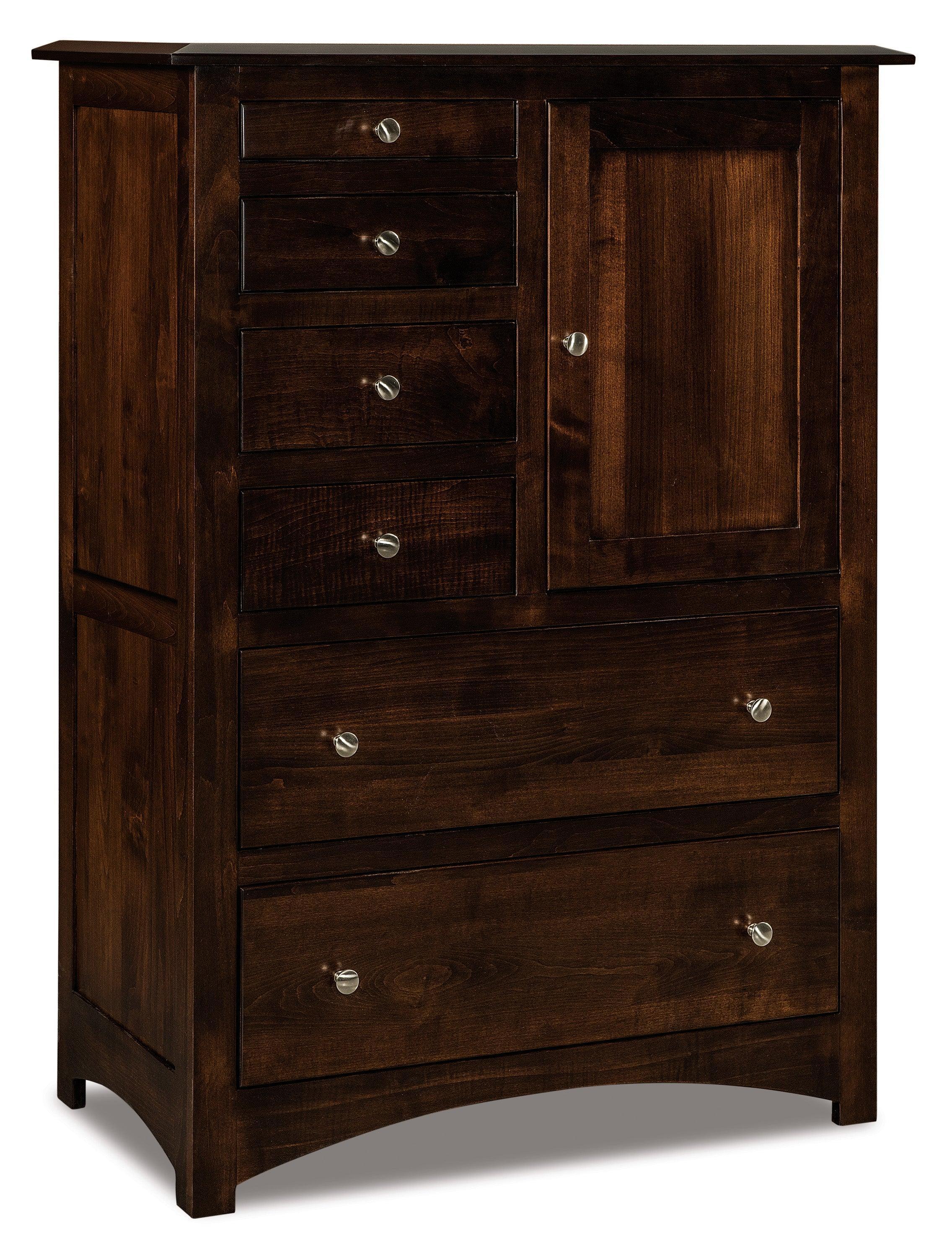 american made amish finland six drawer one door gentlemens chest