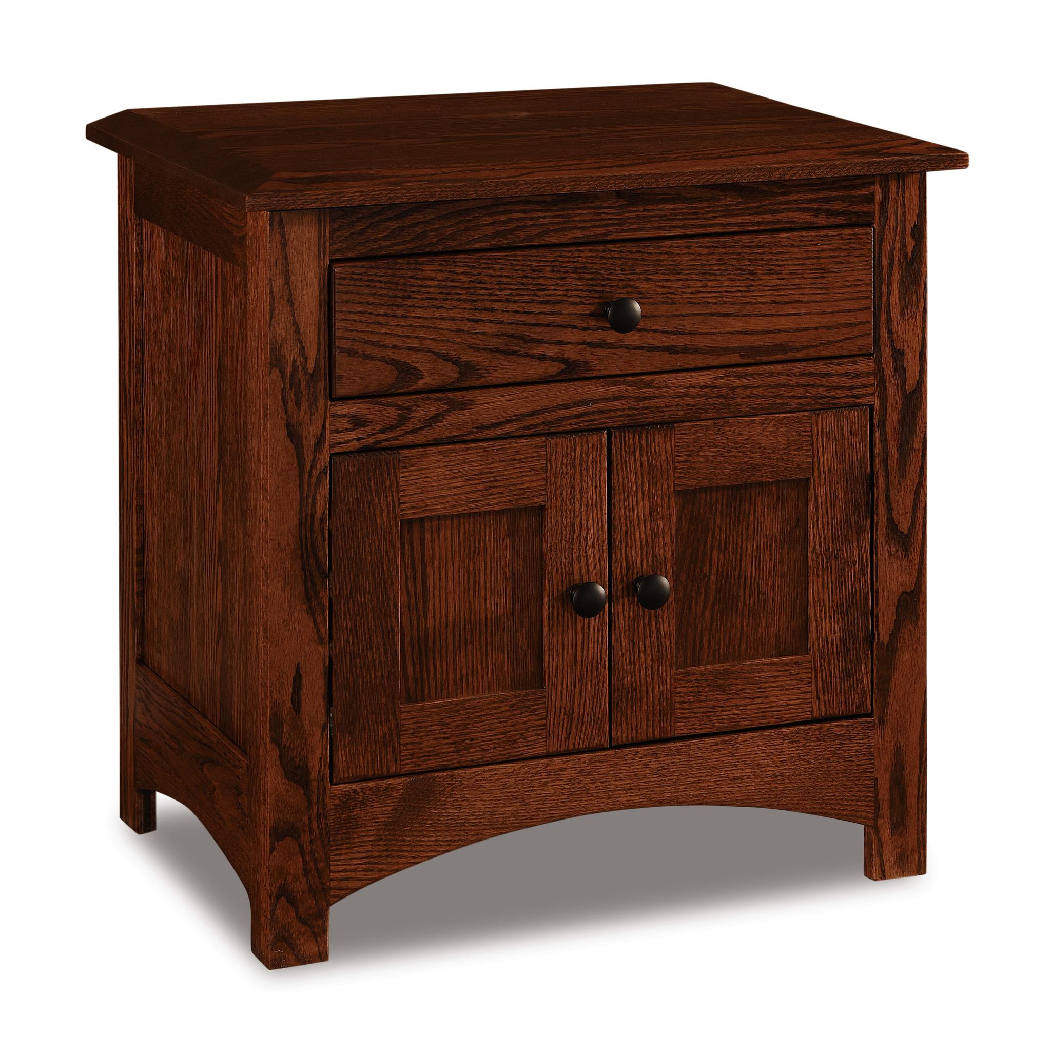 american made amish finland one drawer two door nightstand