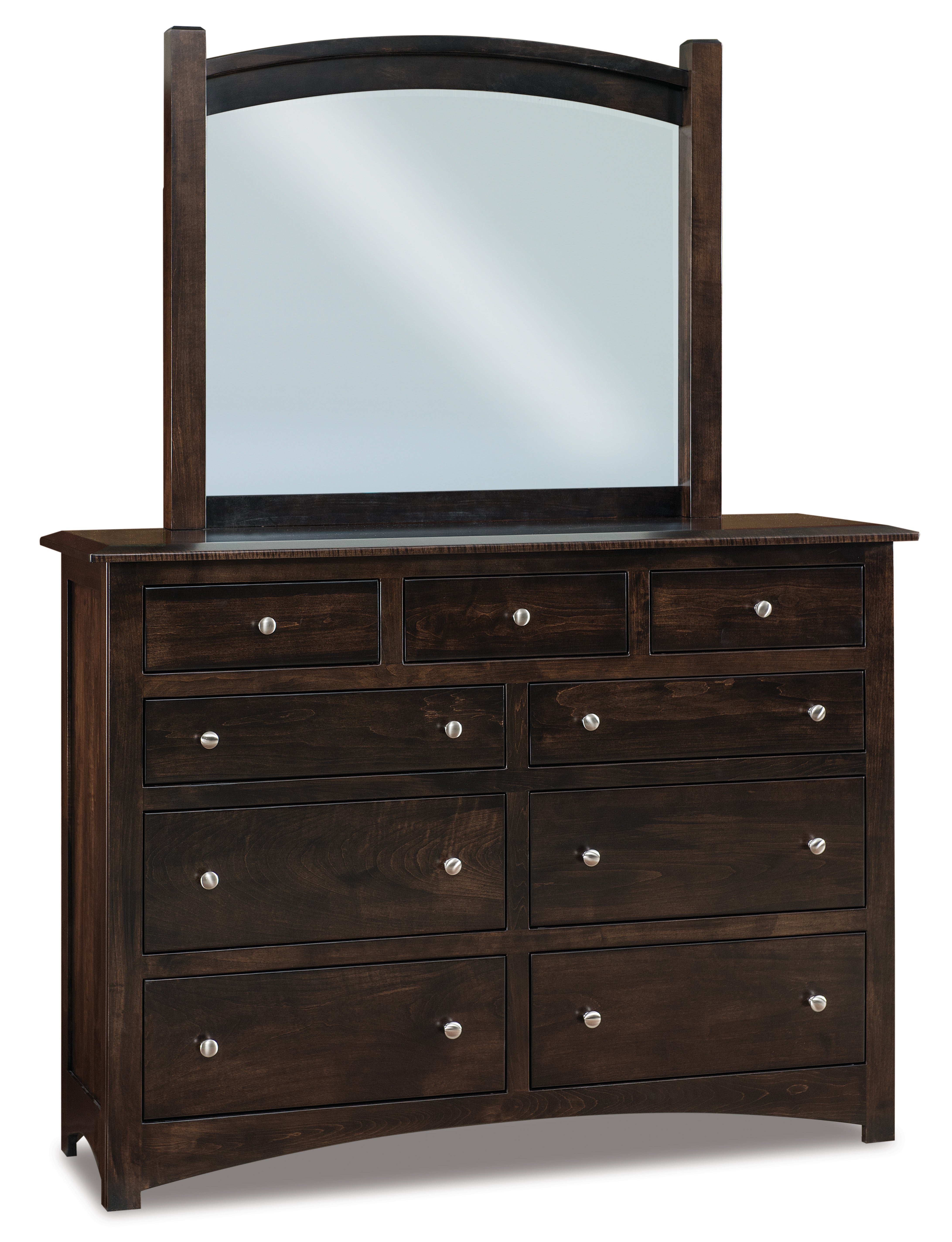 american made amish finland nine drawer dresser with mirror