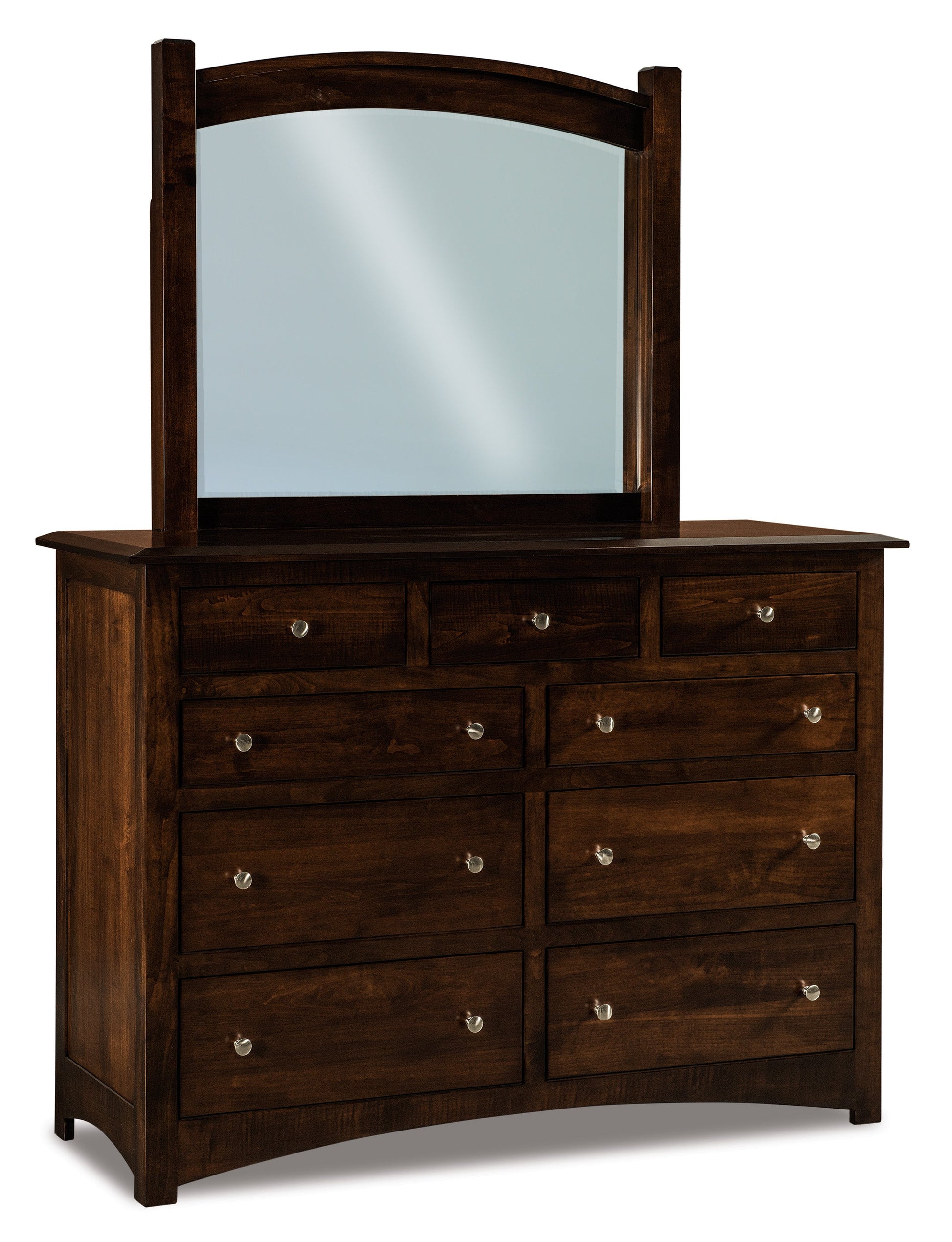 american made amish finland nine drawer dresser with mirror