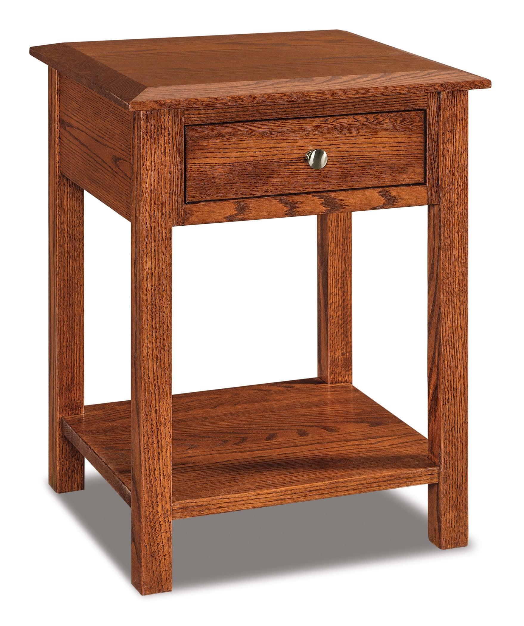 american made amish finland one drawer open bottom nightstand