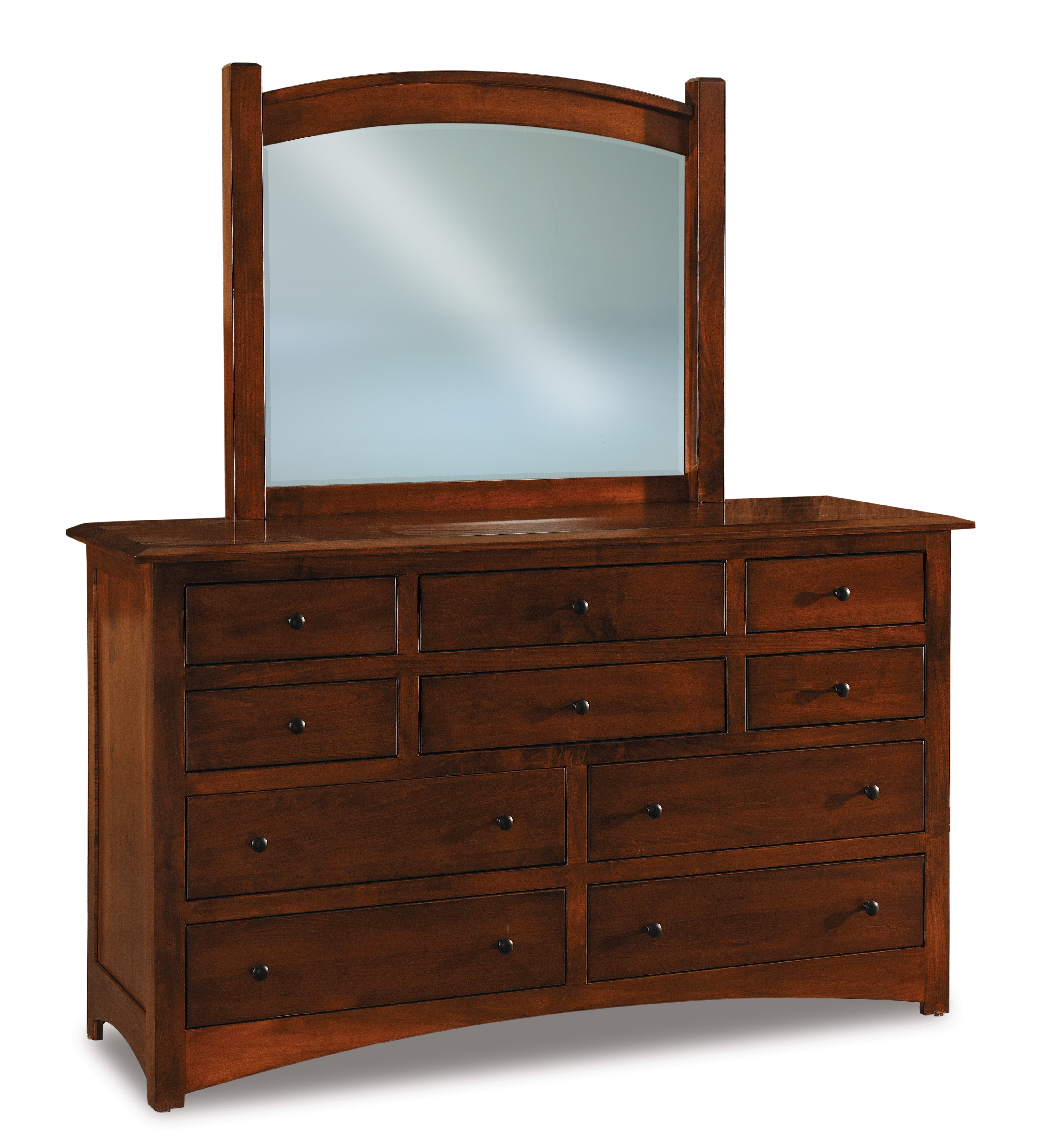 american made amish finland ten drawer dresser with mirror