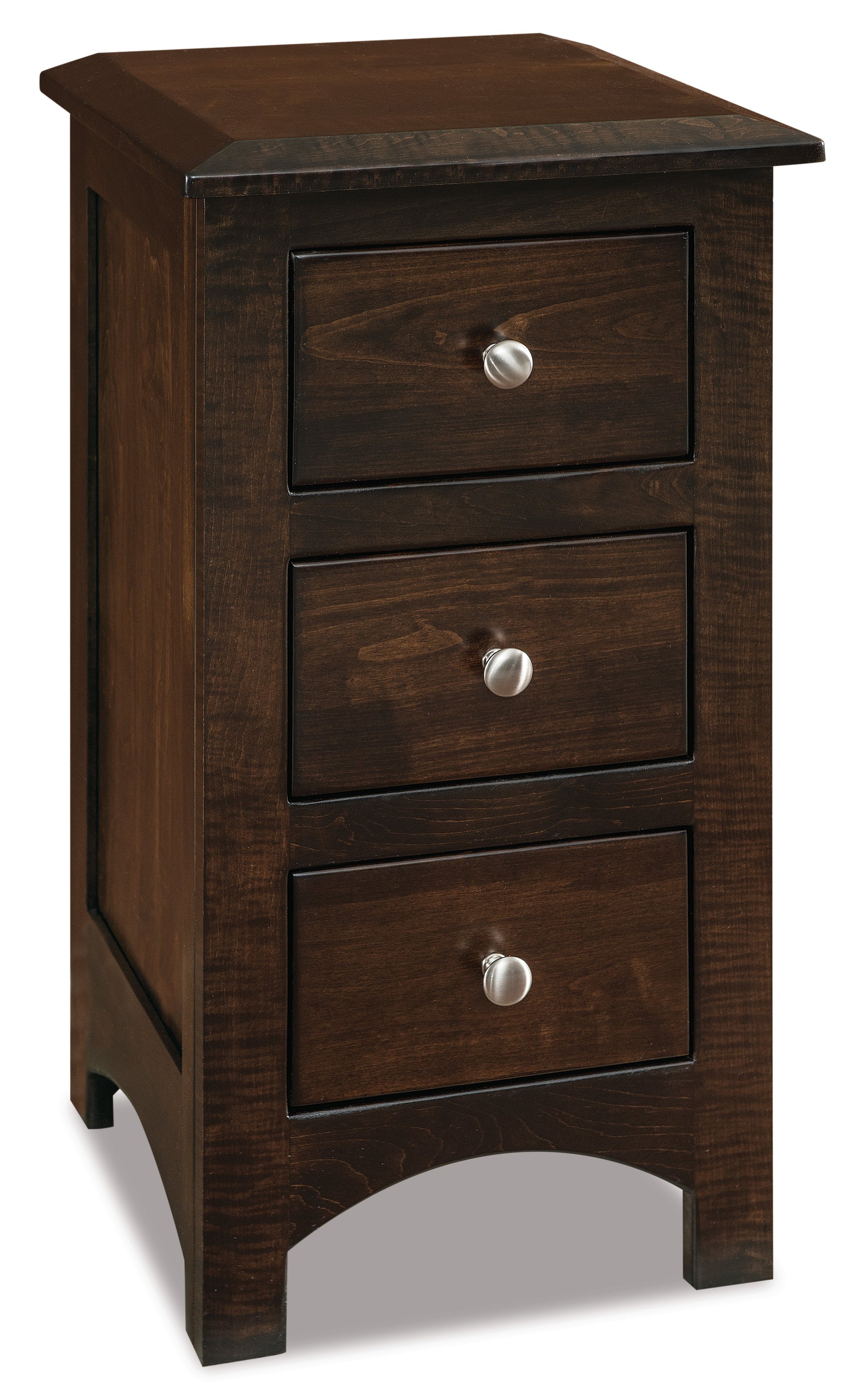 american made amish finland three drawer nightstand