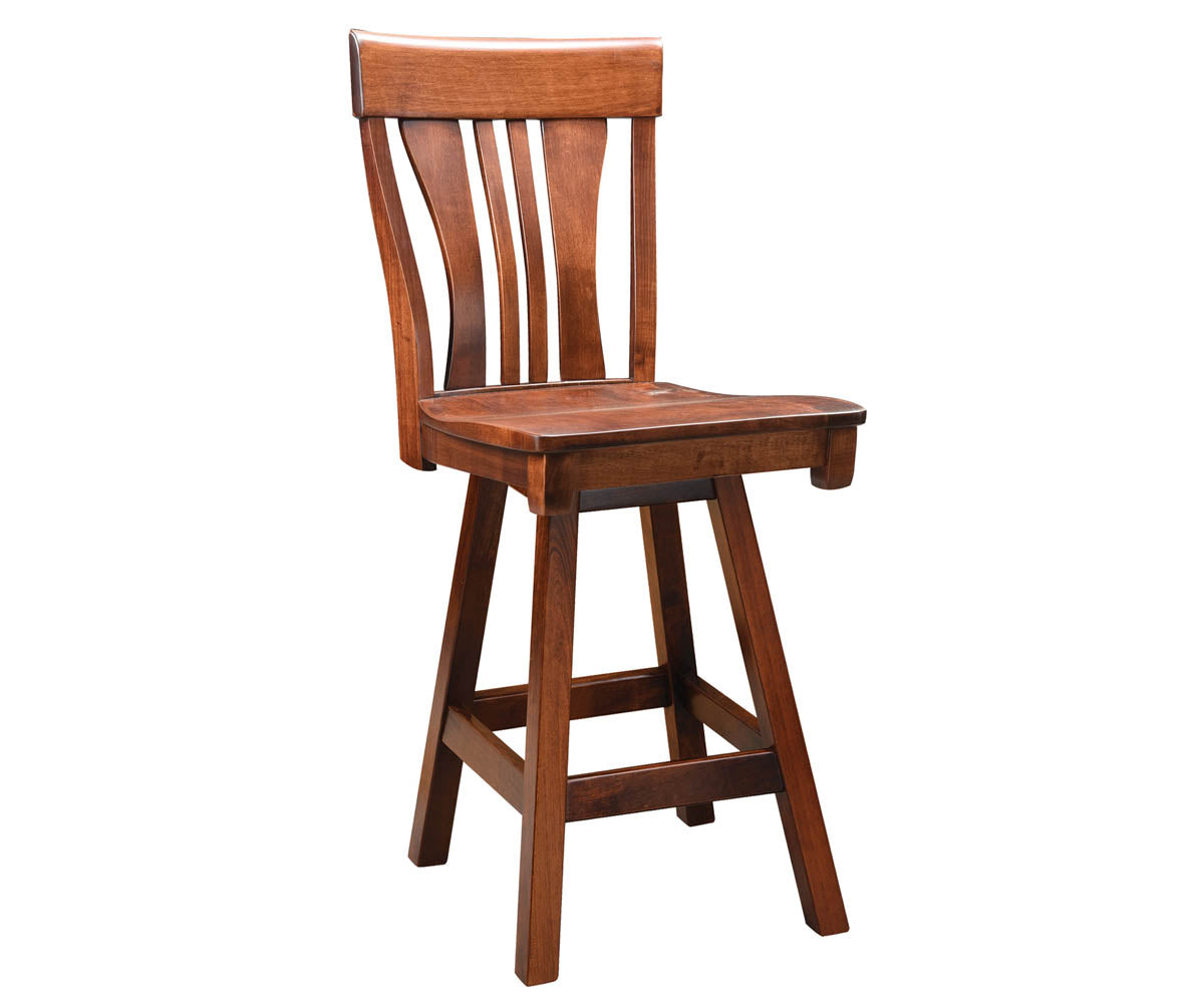 Amish Fiona Swivel Bar Chair