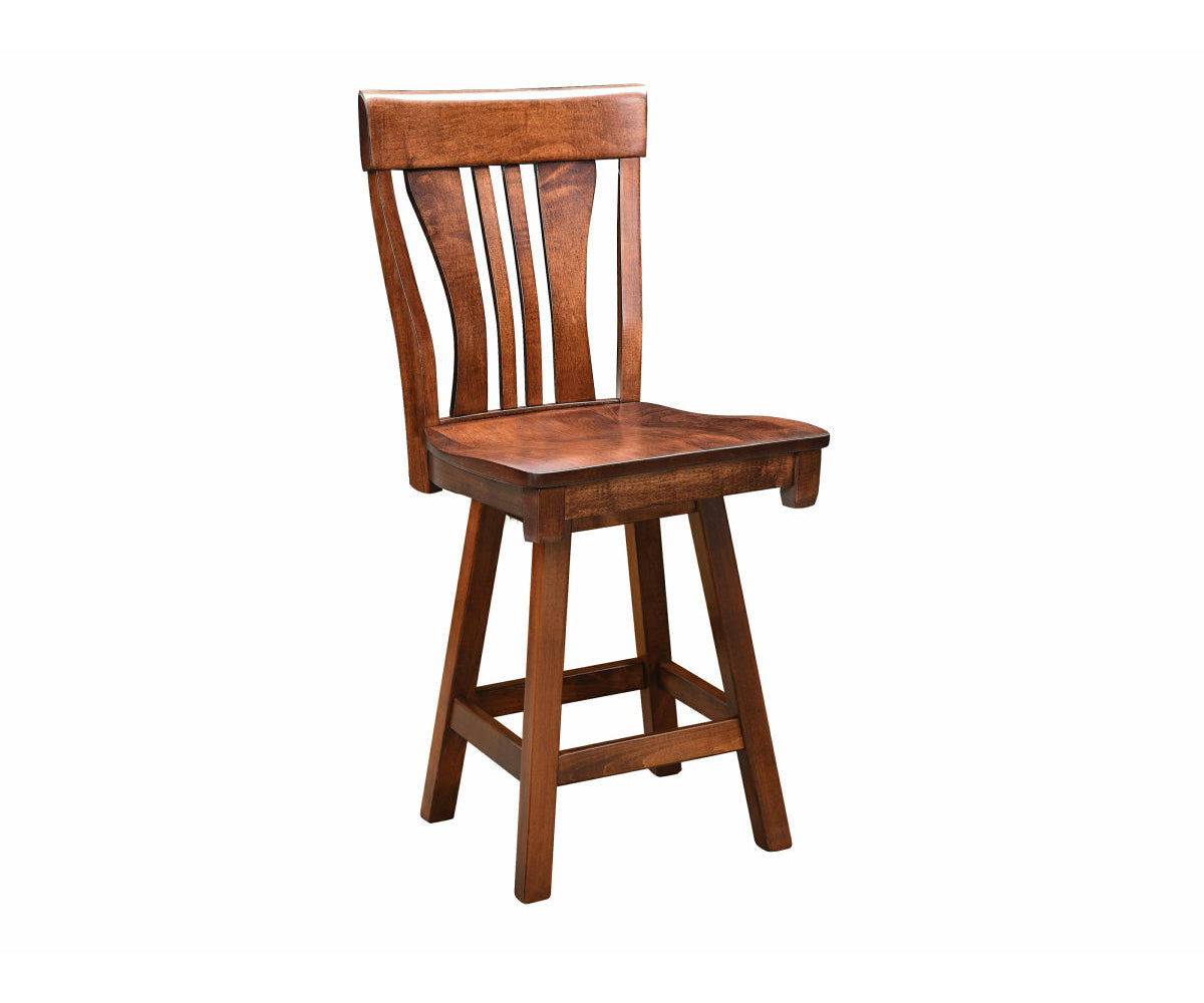 Amish Fiona Swivel Bar Chair
