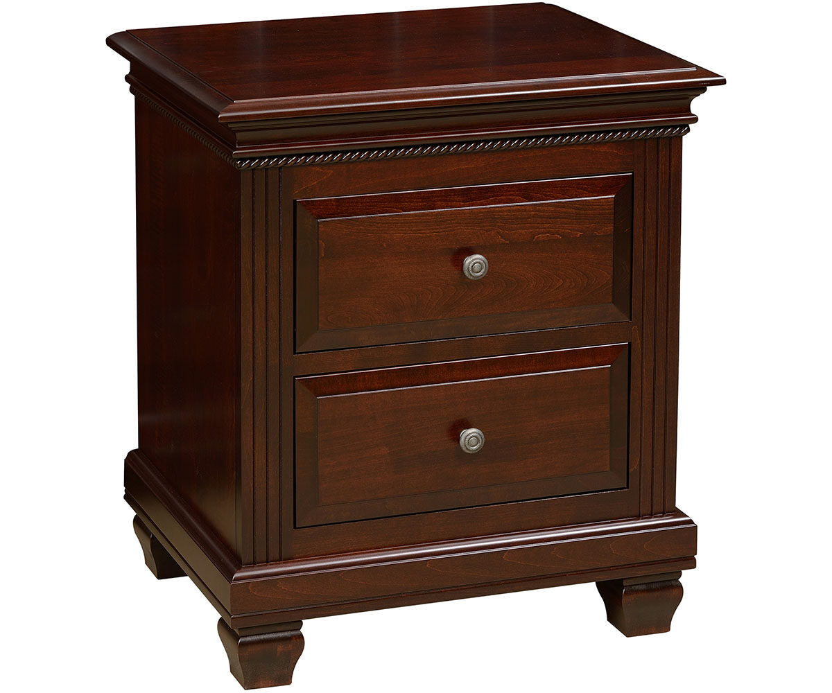 Amish Florentino Two Drawer Nightstand